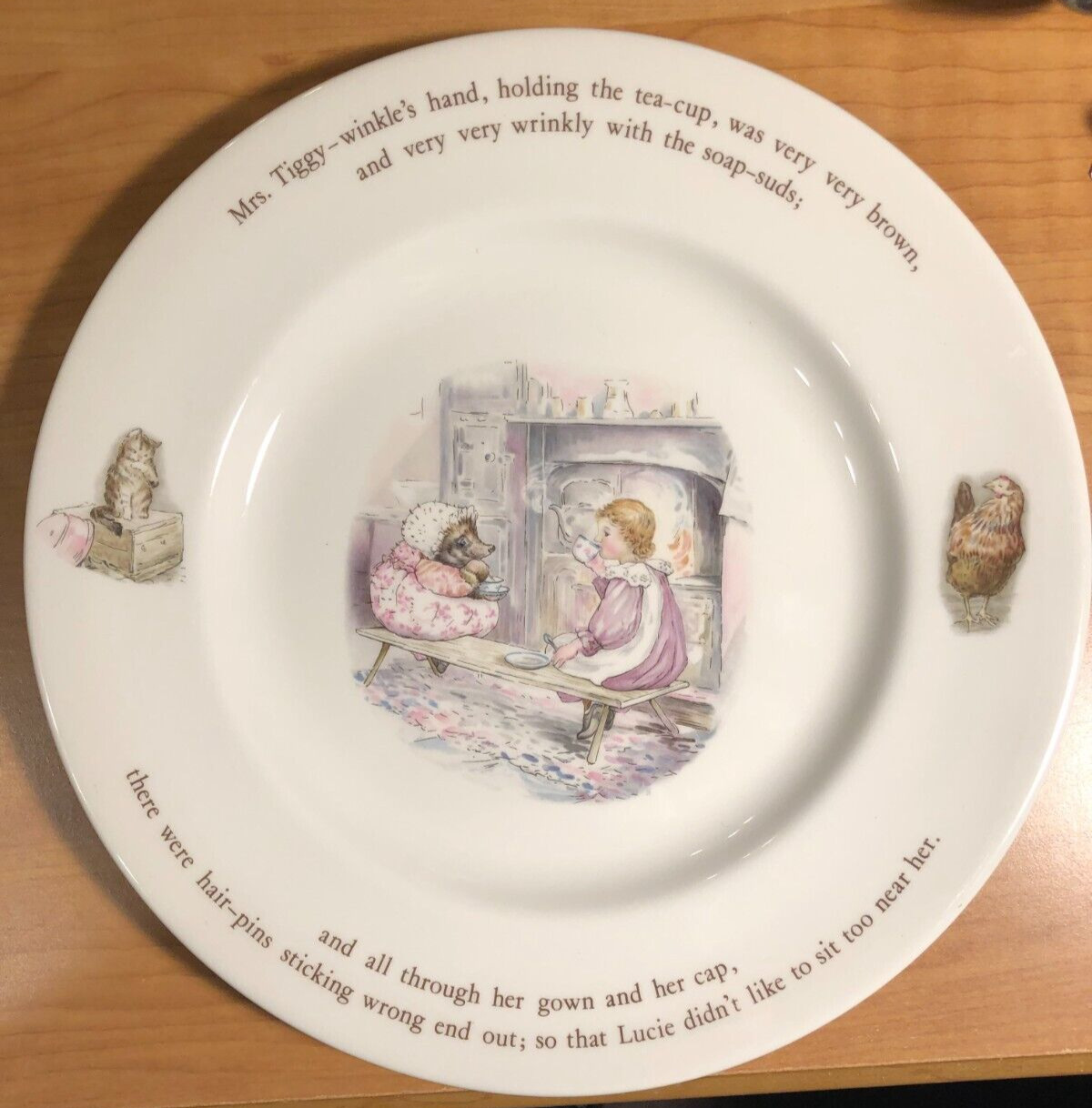 Wedgwood Beatrix Potter Designs Mrs. Tiggy-winkle Plate Vintage