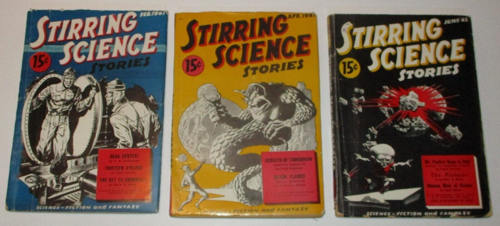 Stirring Science Stories...Vol 1 (1-3)...Pulp Fiction,1941....