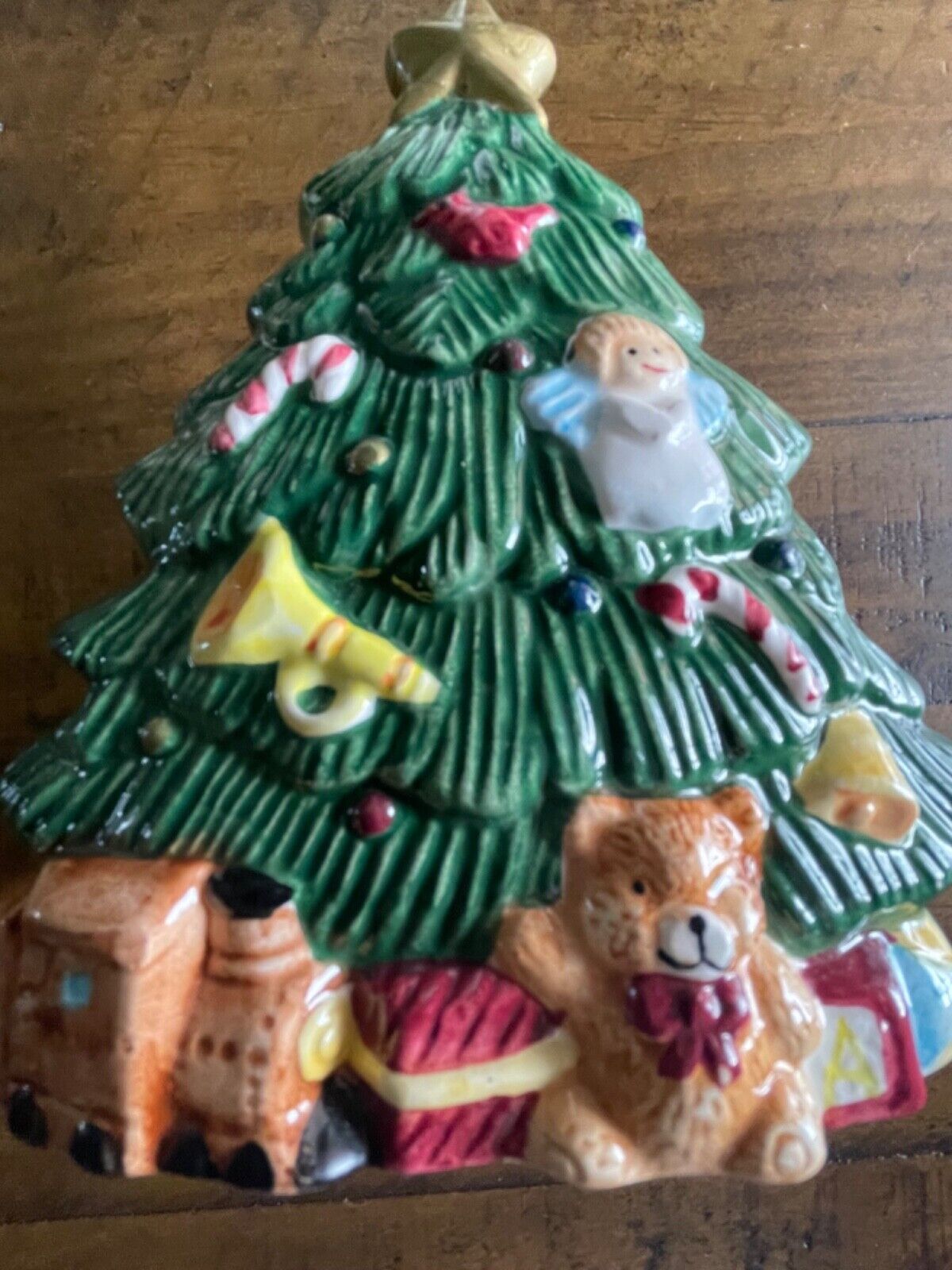 JAY IMPORT 1995~Ceramic CHRISTMAS TREE NAPKIN HOLDER