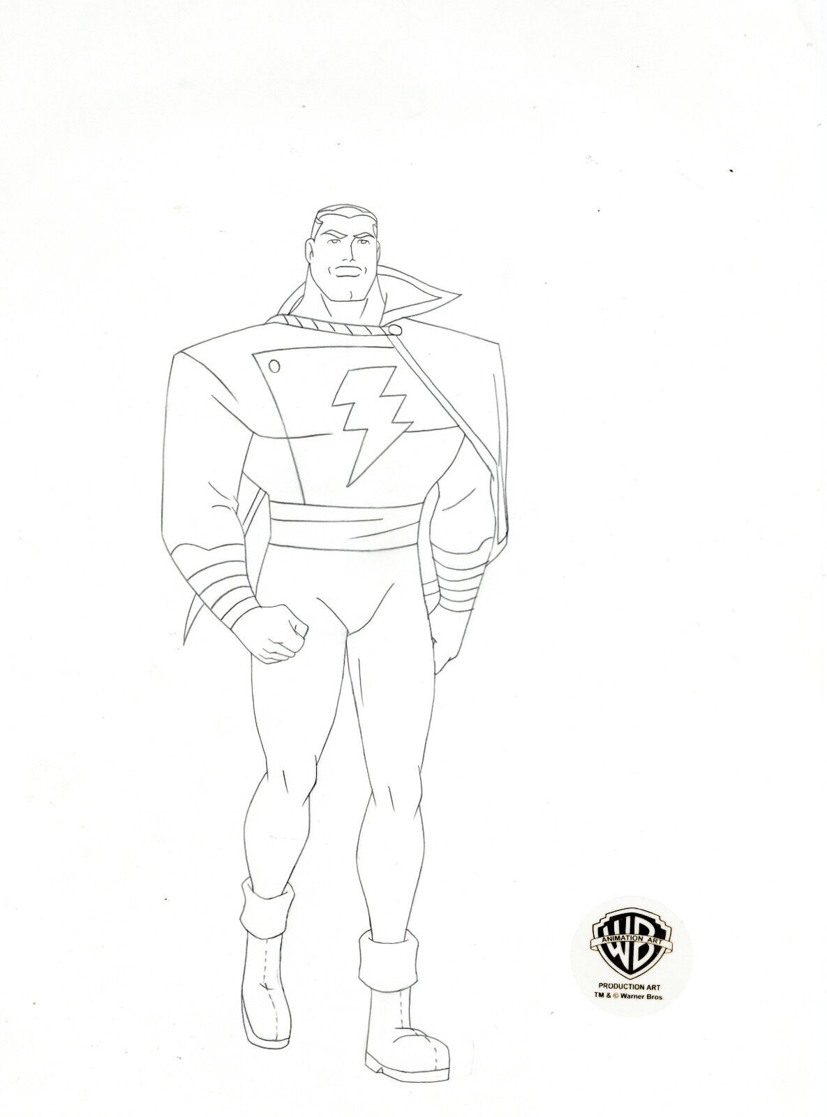 Justice League- Original Production Drawing-Captain Marvel (Shazam)
