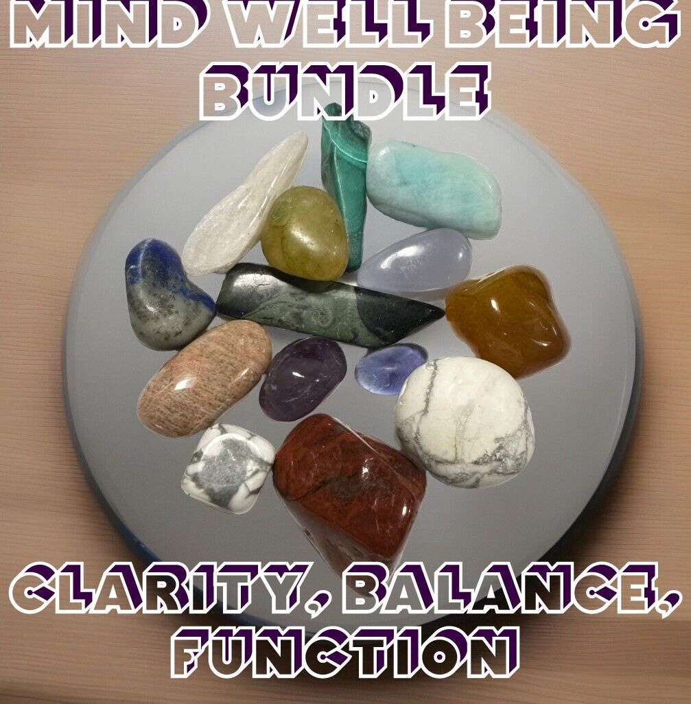 Lot Bundle Crystal Stones Mental Health Well Being Clarity, Function, Balance