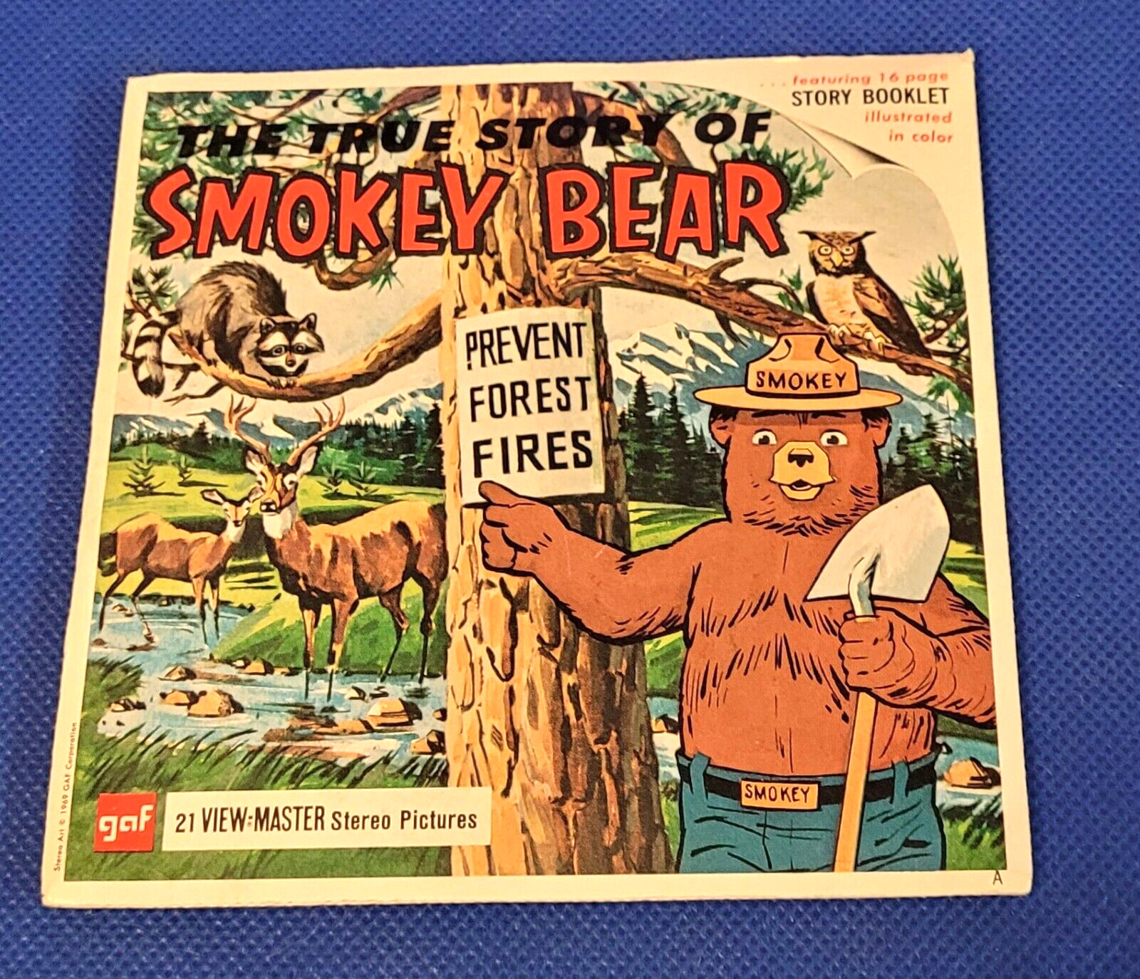 Gaf B405 True Story of Smokey Bear Prevent Forest Fires view-master Reels Packet
