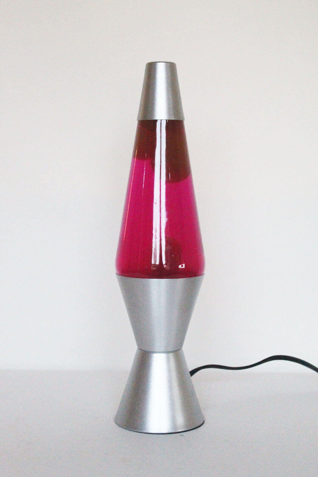 Vintage Pink Lava Lamp w Aluminum Base - 14\