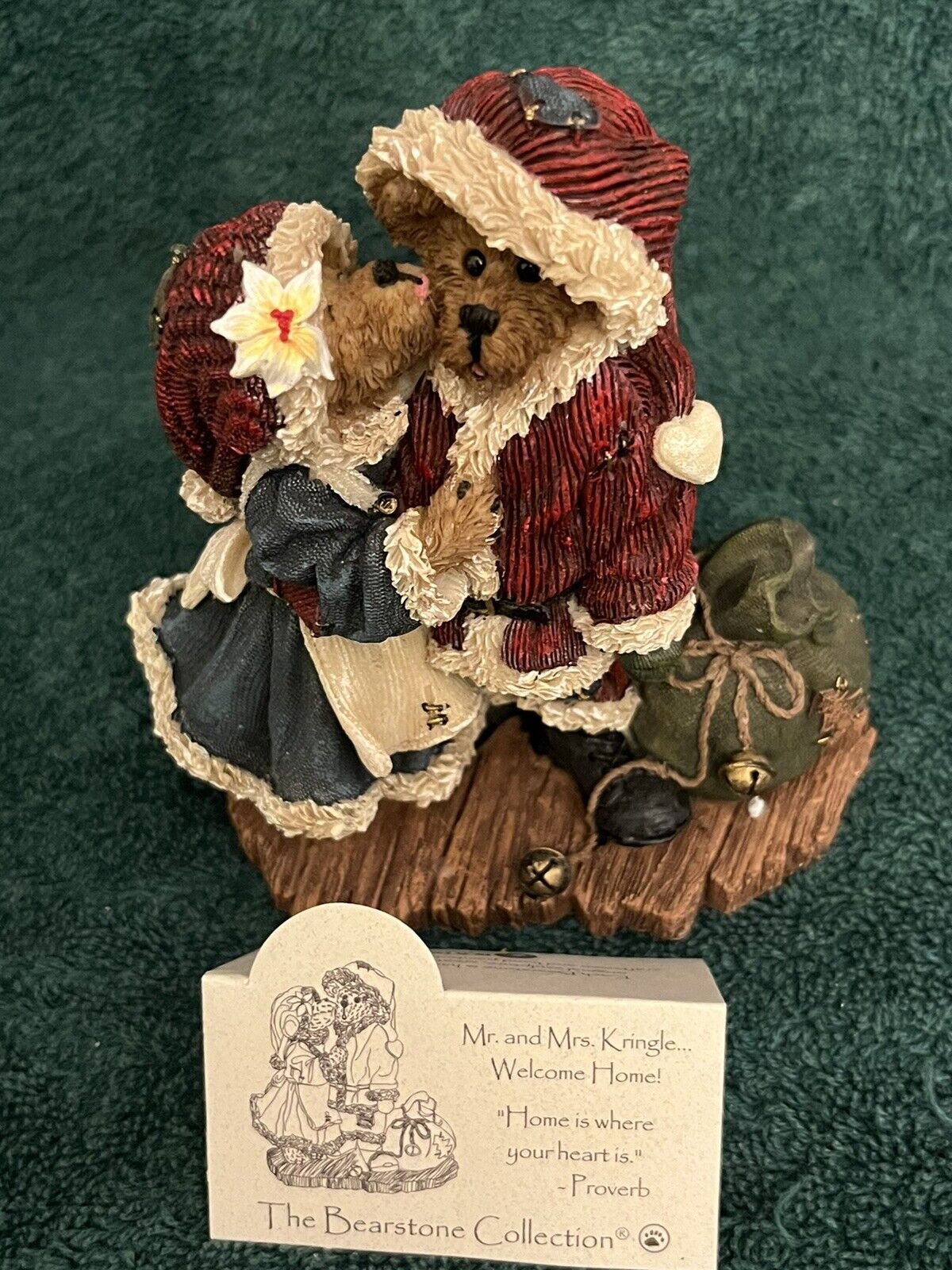 boyds bears bearstone collection …Mr & Mrs Kringle…WELCOME HOME # 4014750