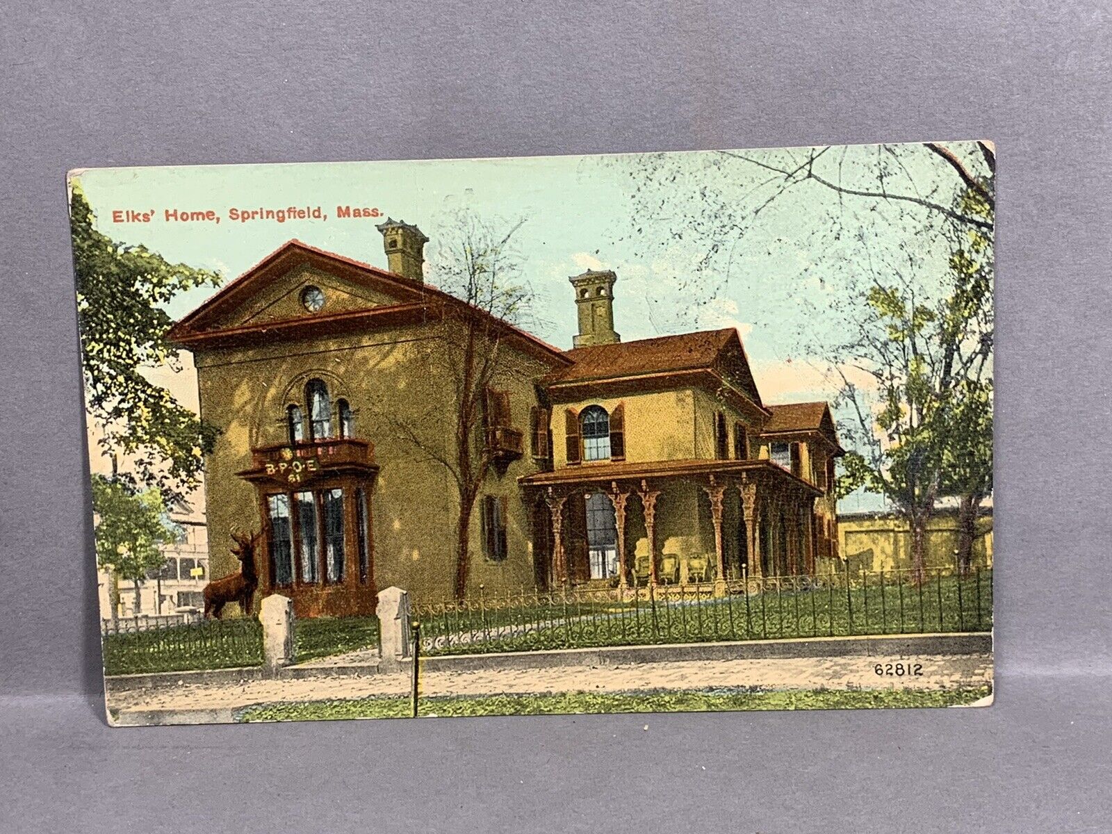 Postcard Elks\' Home, Springfield, Massachusetts - Unposted BPOE