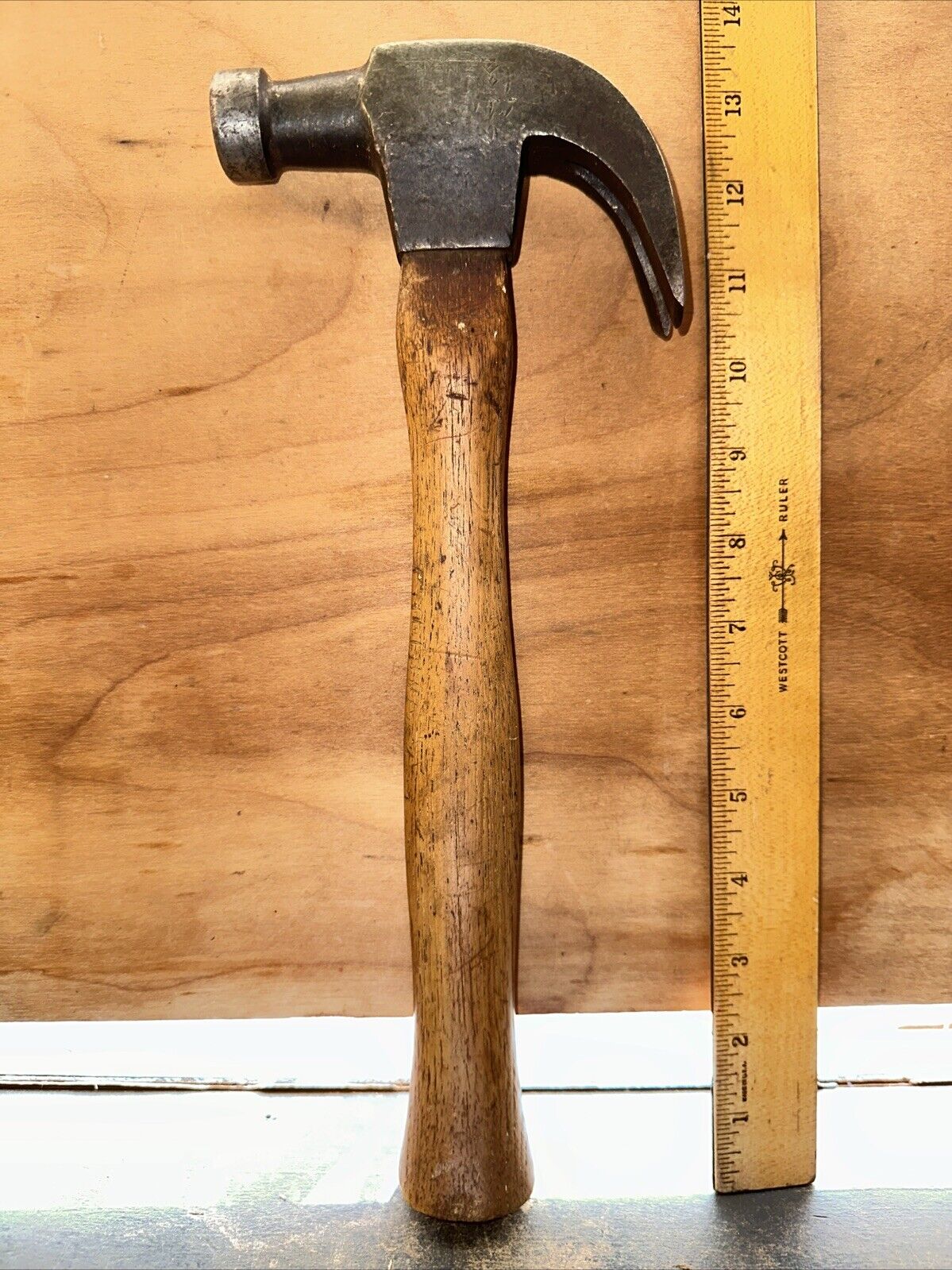 Vintage (Claw Hammer with Wood Handle ) Unique Head Cheney Tool Co.