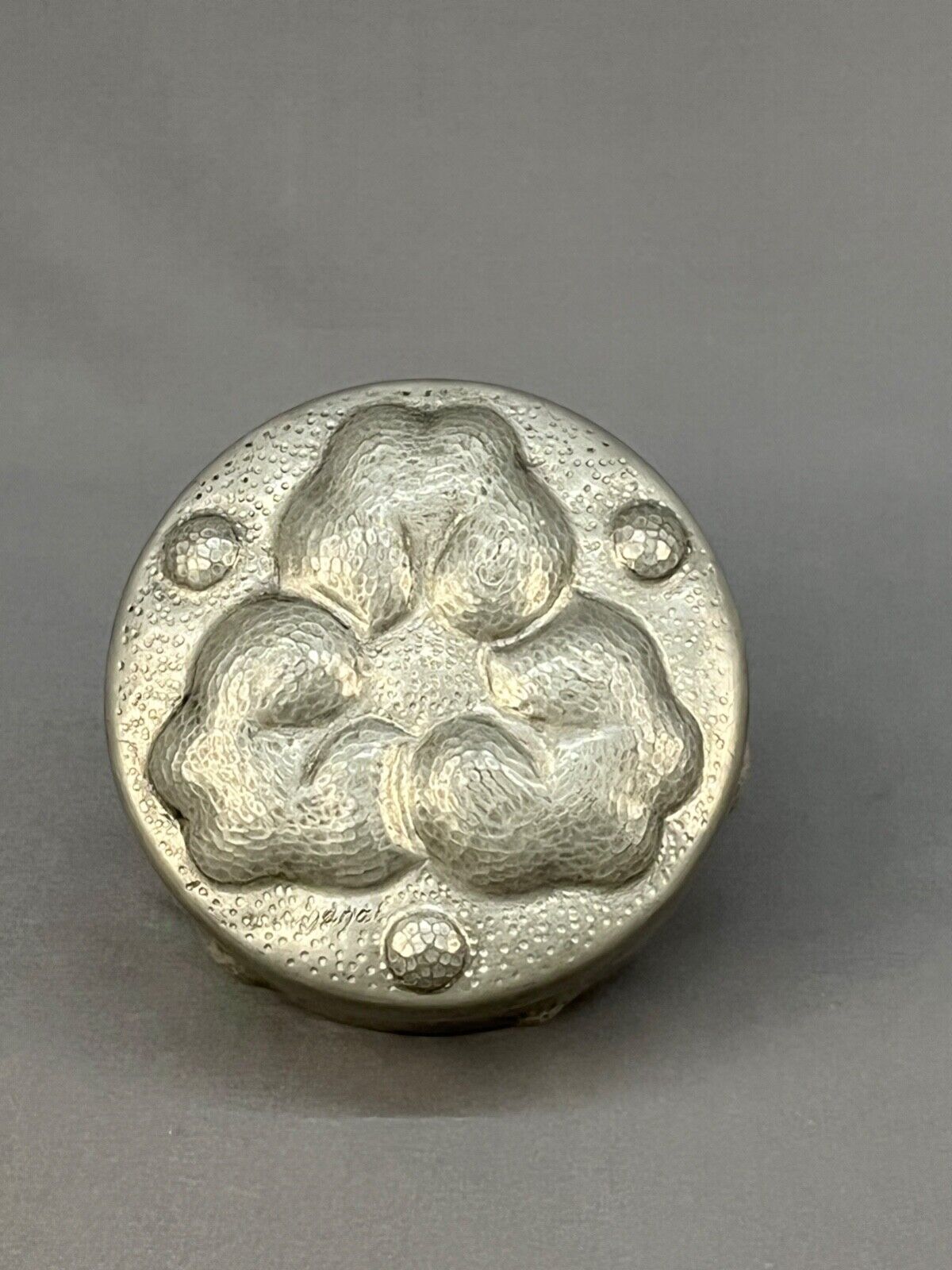 C. 1915 French Art Nouveau Pewter Lidded Box by Alice and Eugene Chanal