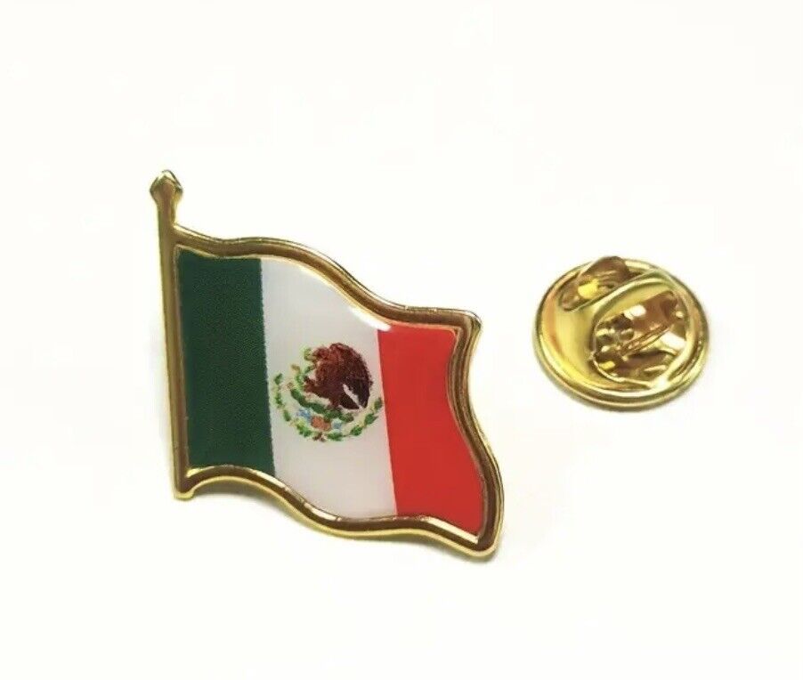Mexico Flag Enamel Lapel Hat Pin