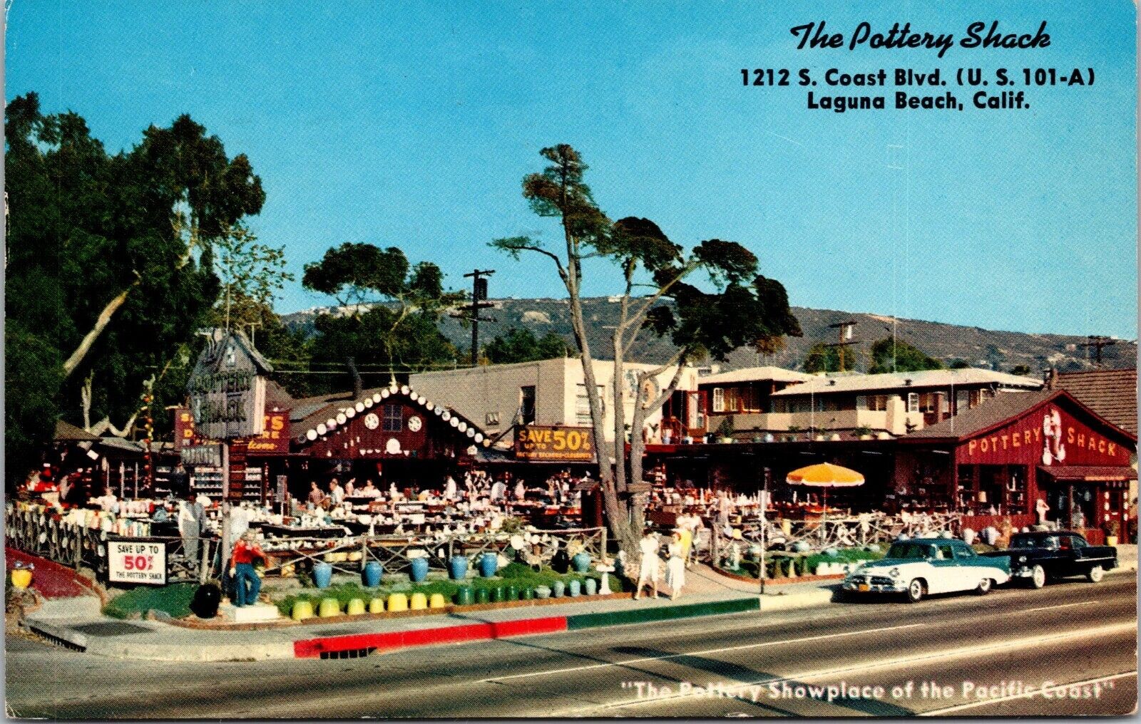Postcard The Pottery shack Coast Blvd Laguna Beach California [bm]