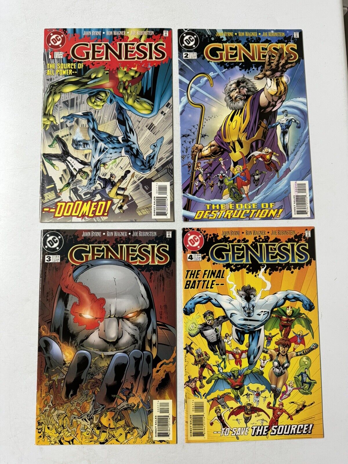 DC Comics Genesis 1-4 Event Series (1997) COMPLETE Darkseid Superman Blue MINT