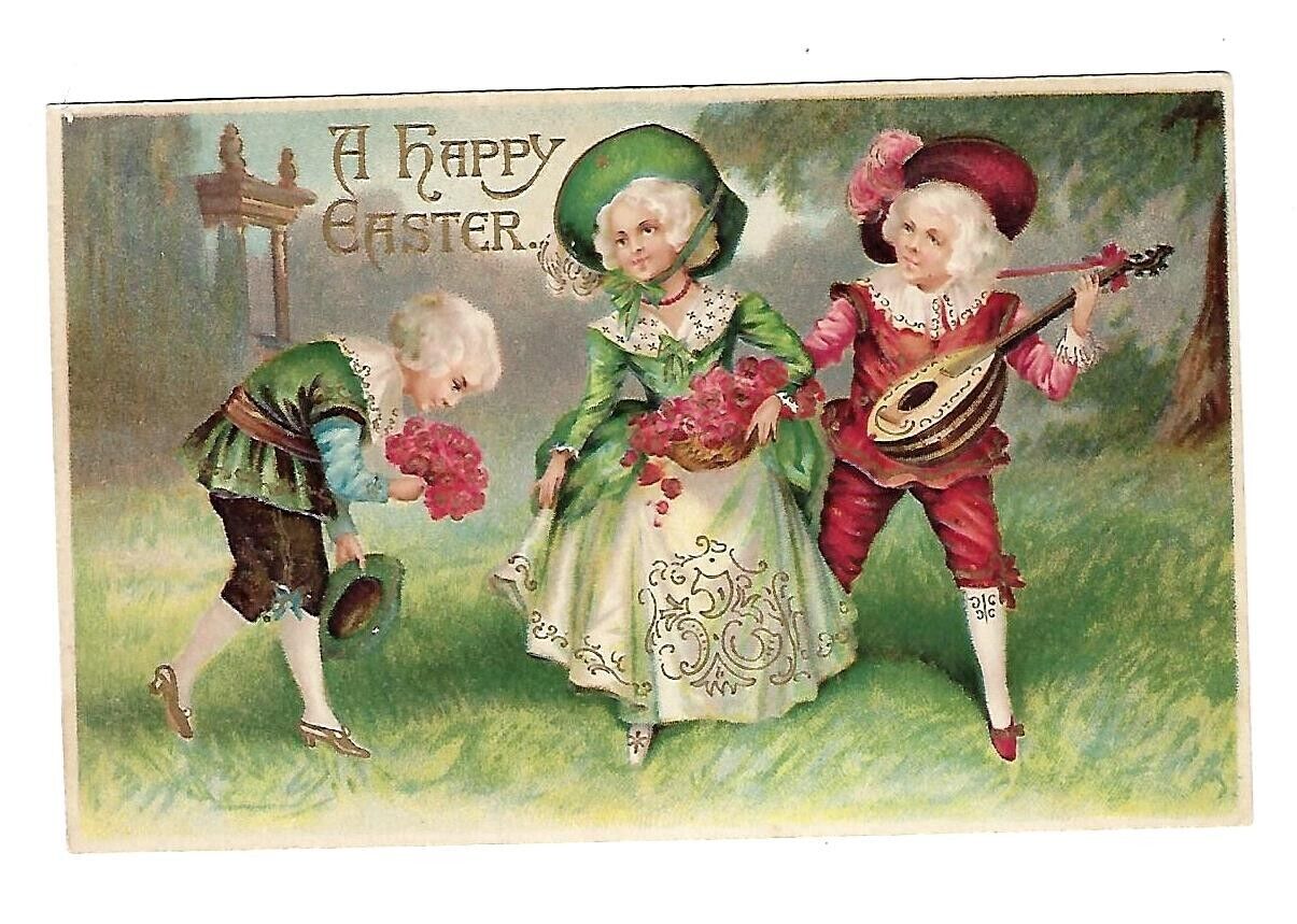 Early 1900\'s  Max Feinberg Easter Postcard Victorian Courtship- Embossed