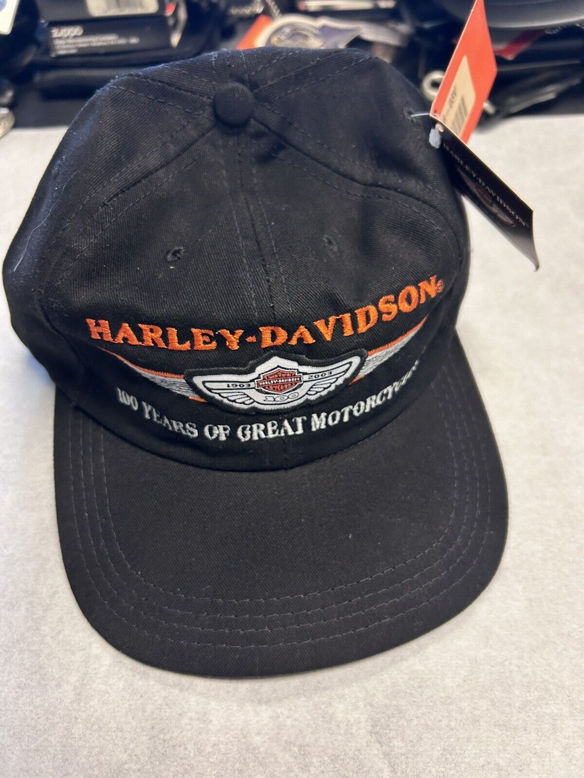 Vintage Harley Davidson 2003 100th Year Anniversary Hat Baseball Cap Black NEW