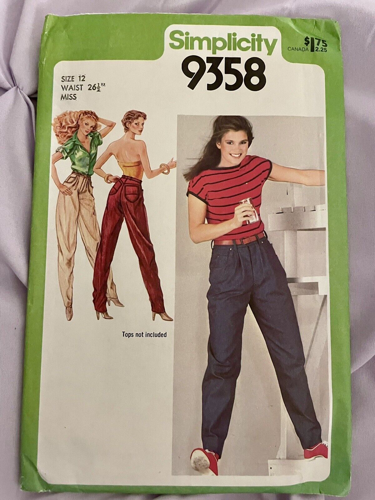 🌷Vintage Simplicity 9358 Pants Sewing Pattern Size 12 1979 UC FF