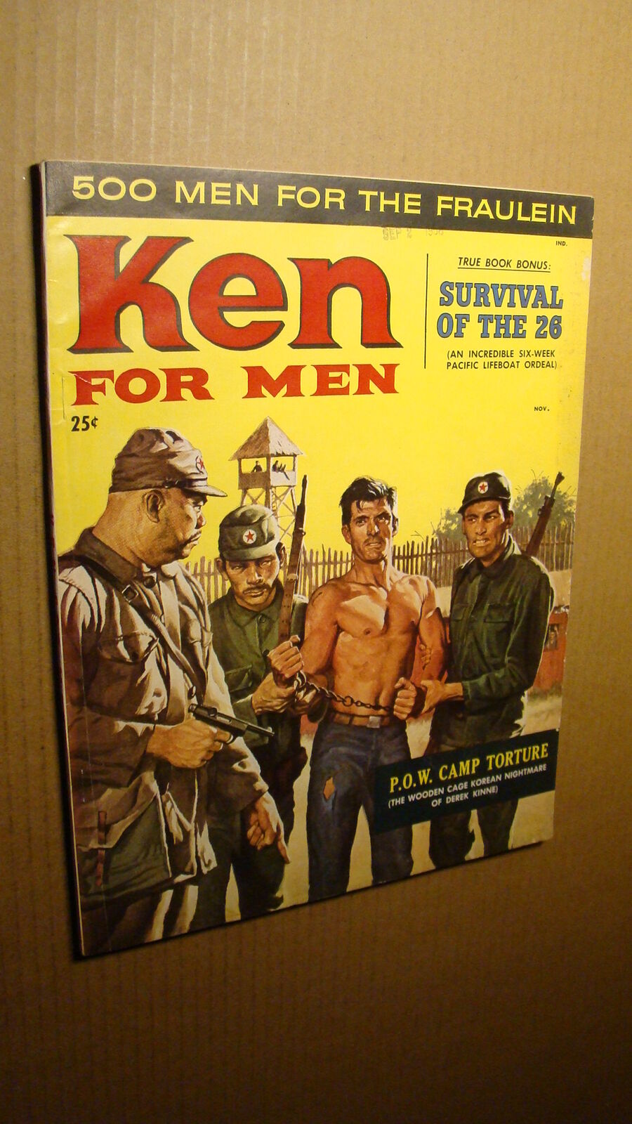 MEN\'S ADVENTURE MAG - KEN FOR MEN *NICE* 1958 PULP SEX POW CAMP TORTURE