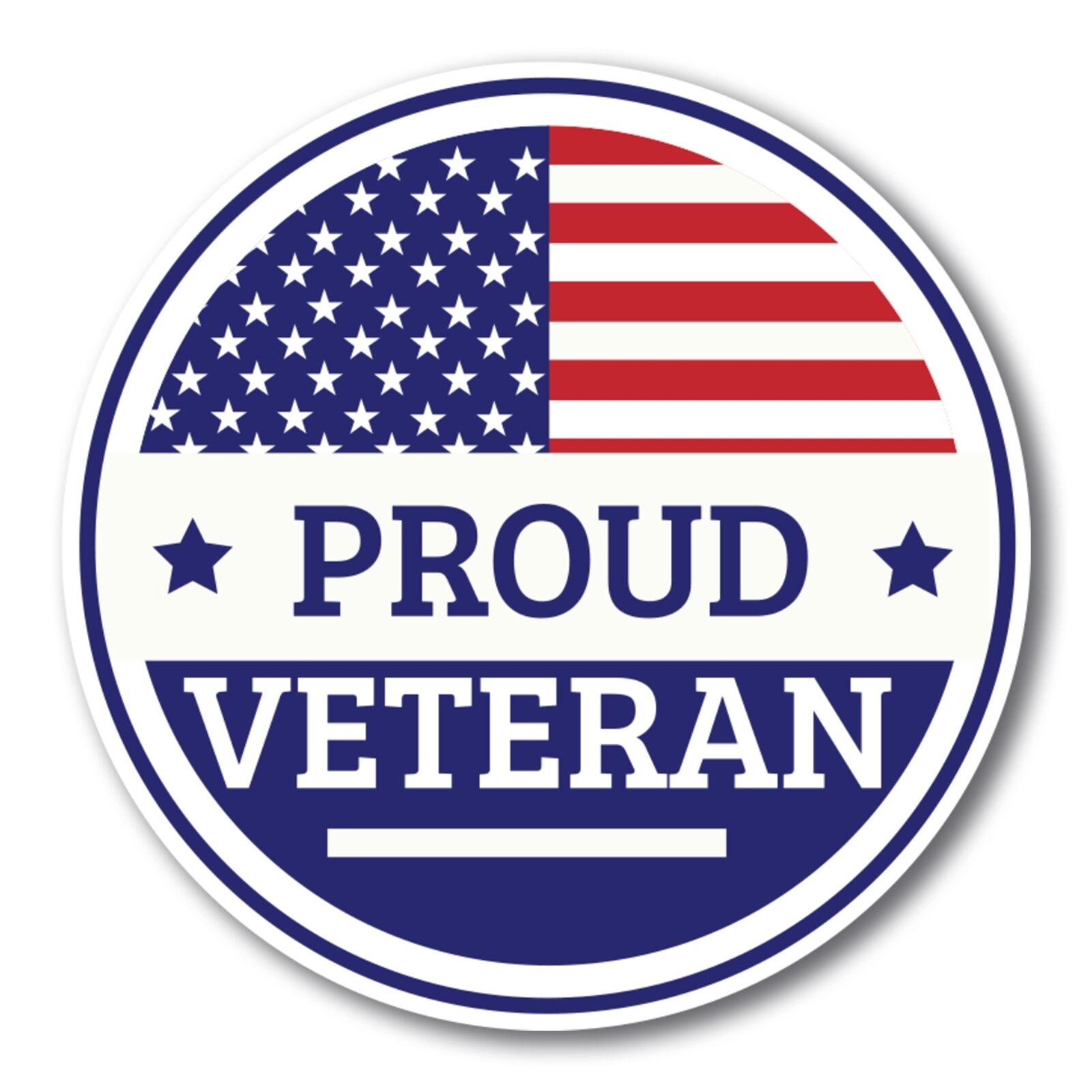 Magnet Me Up Proud Veteran Patriotic Red White and Blue Military Magnet Decal