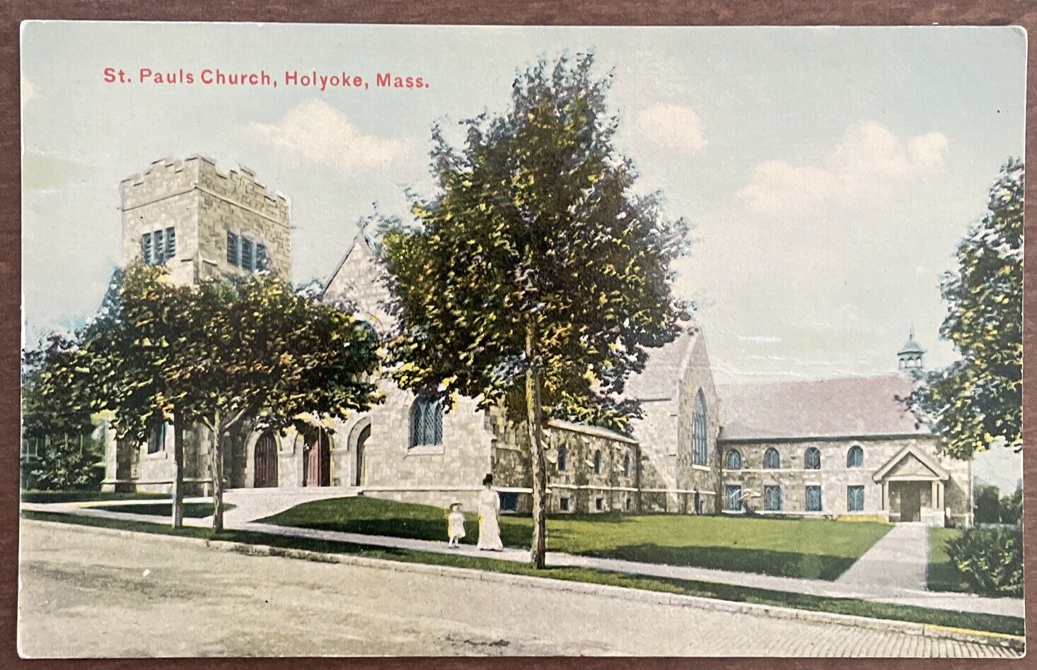 Holyoke MA St. Paul’s Church Early 1900’s Printed Postcard Massachusetts