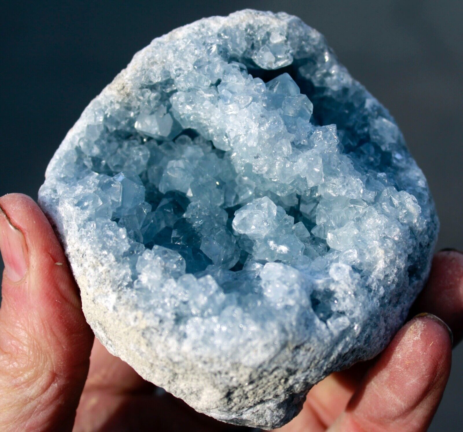 Celestite Geode from Madagascar • 1 lb. 2.8 oz.