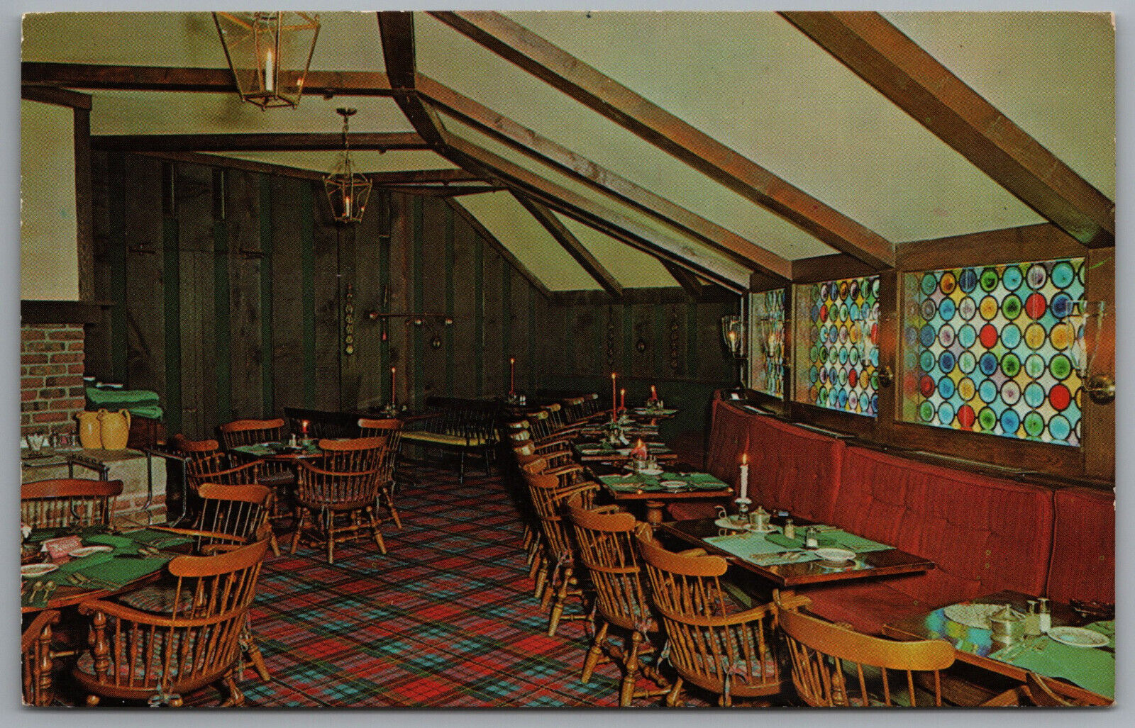 St. Clair MI St. Clair Inn Coach Room Cocktail Lounge Interior c1963 Postcard