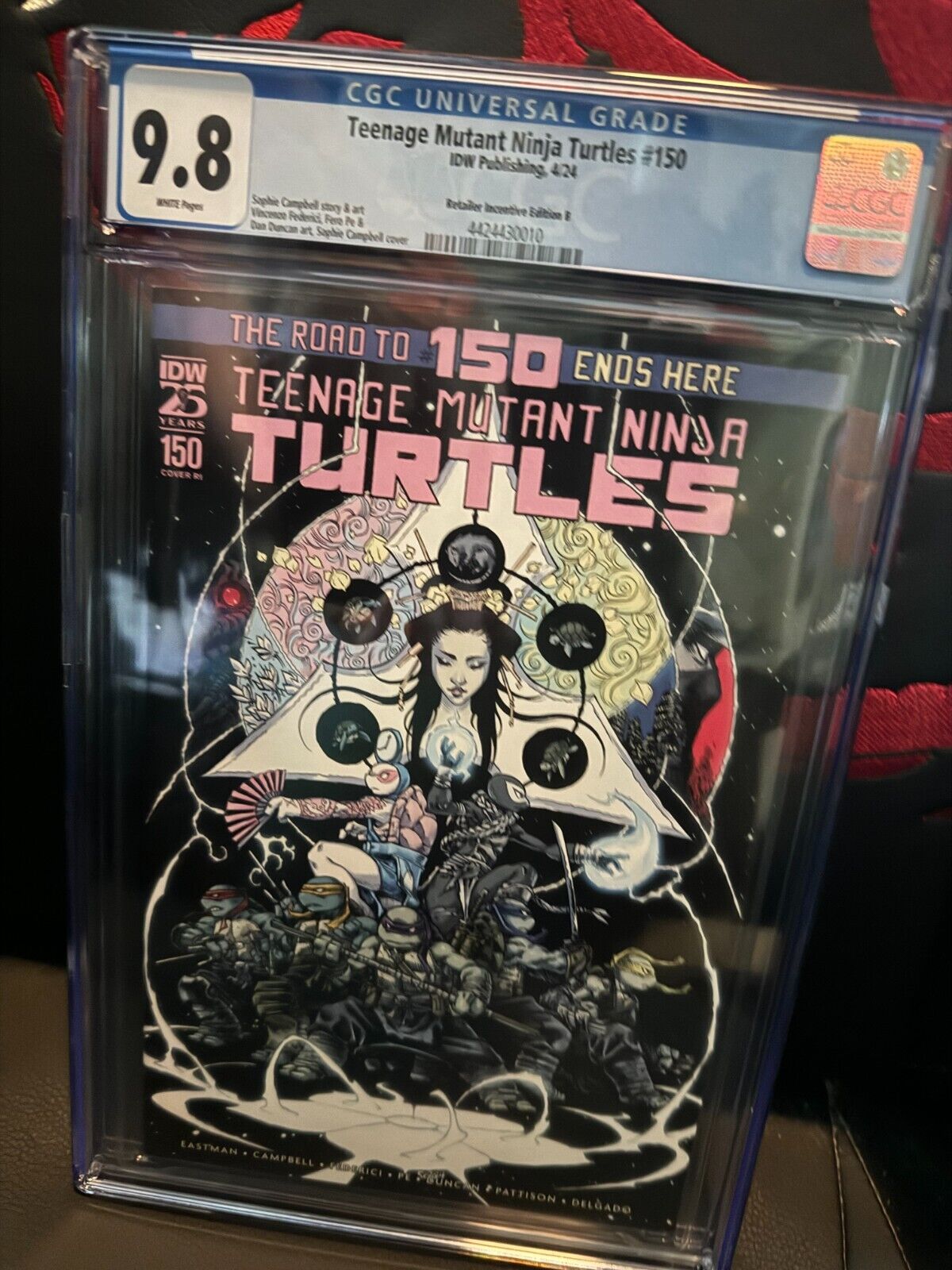 Teenage Mutant Ninja Turtles 150 RI-B 1:25 CGC 9.8 WP TMNT IDW