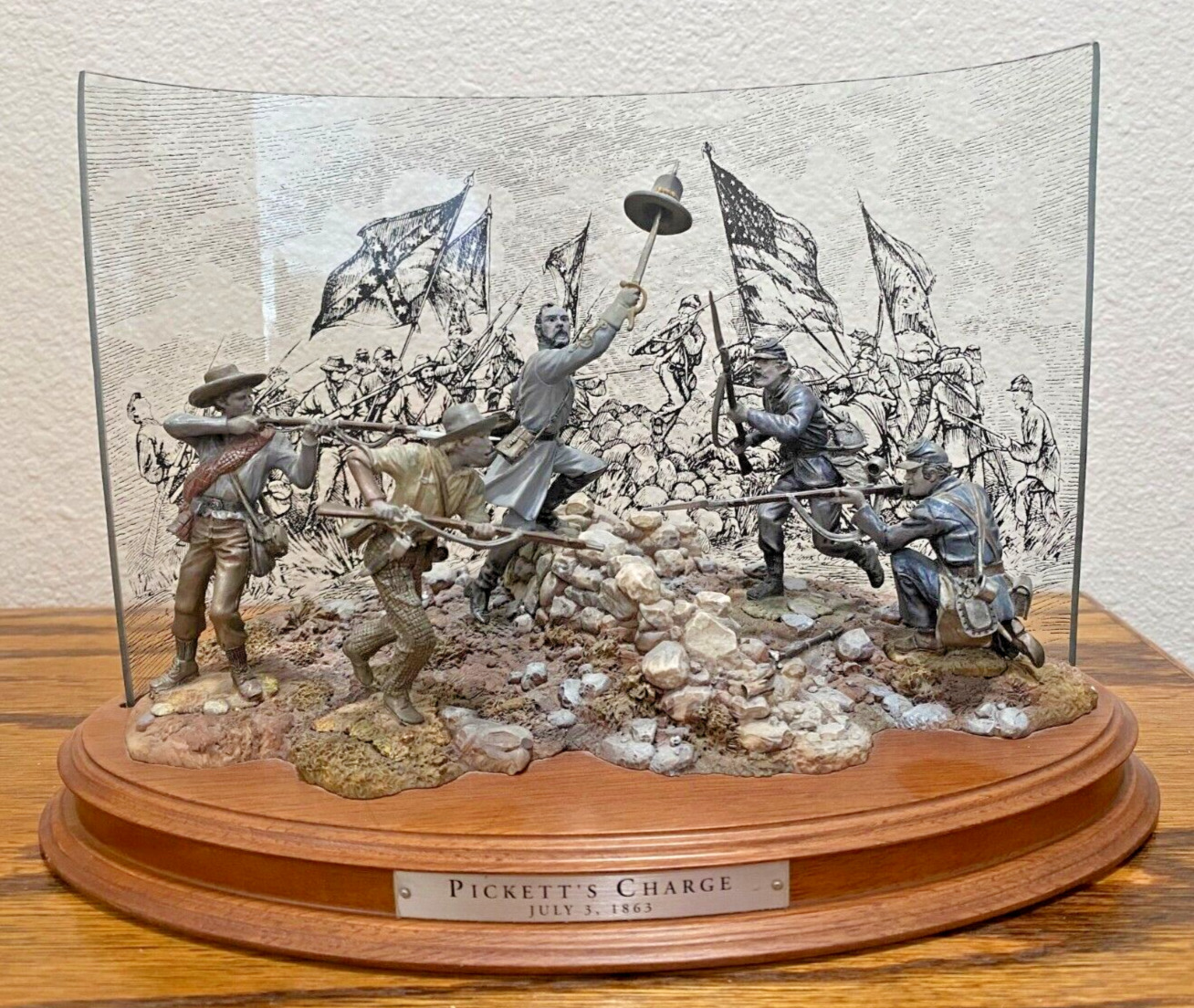 Pickett's Charge The Franklin Mint's Battle Of Gettysburg July 3, 1863 COA & Box