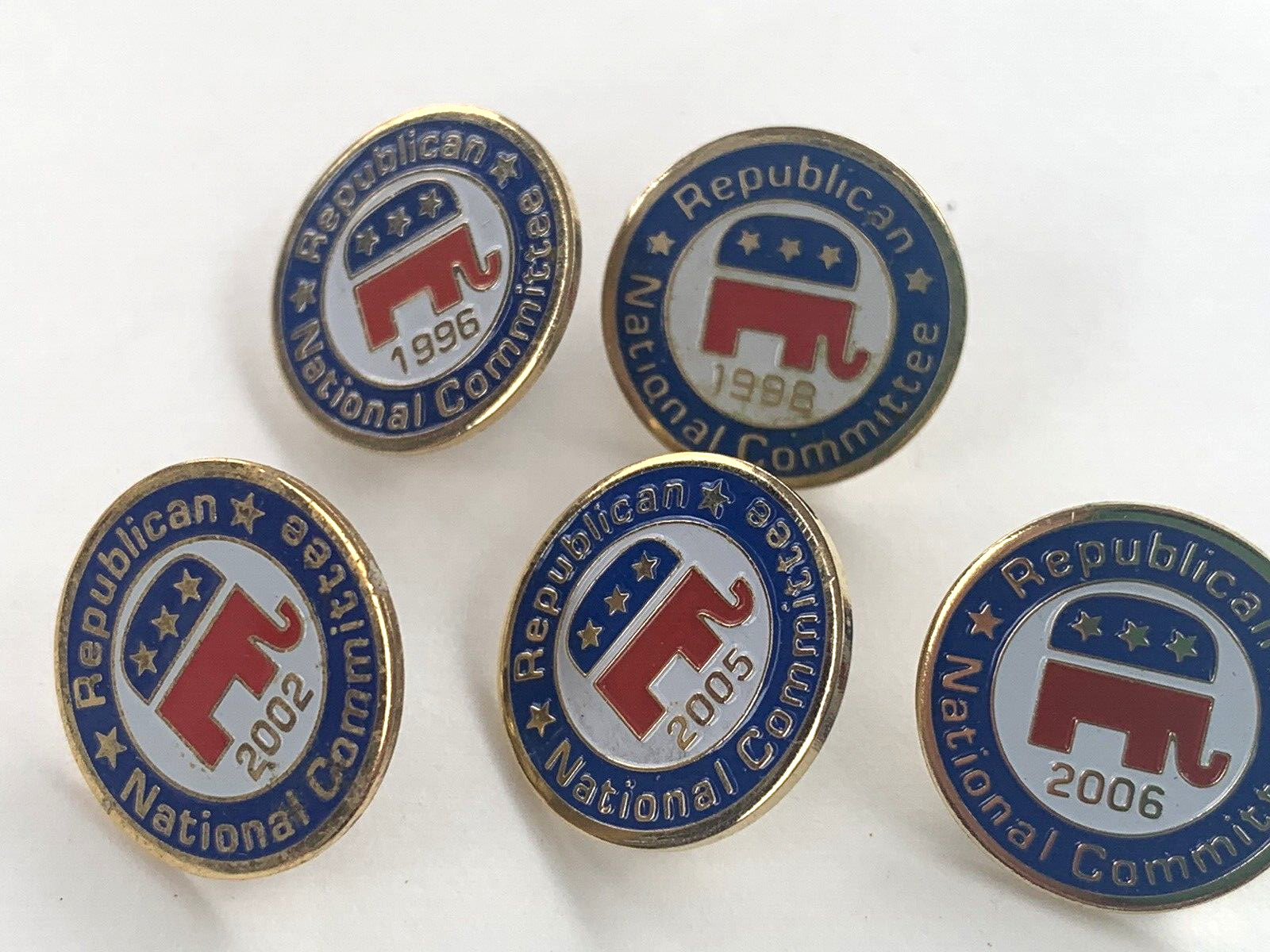 Lapel Hat Pin Vintage Political Republican National Party Lot (5) Era 1996-2006