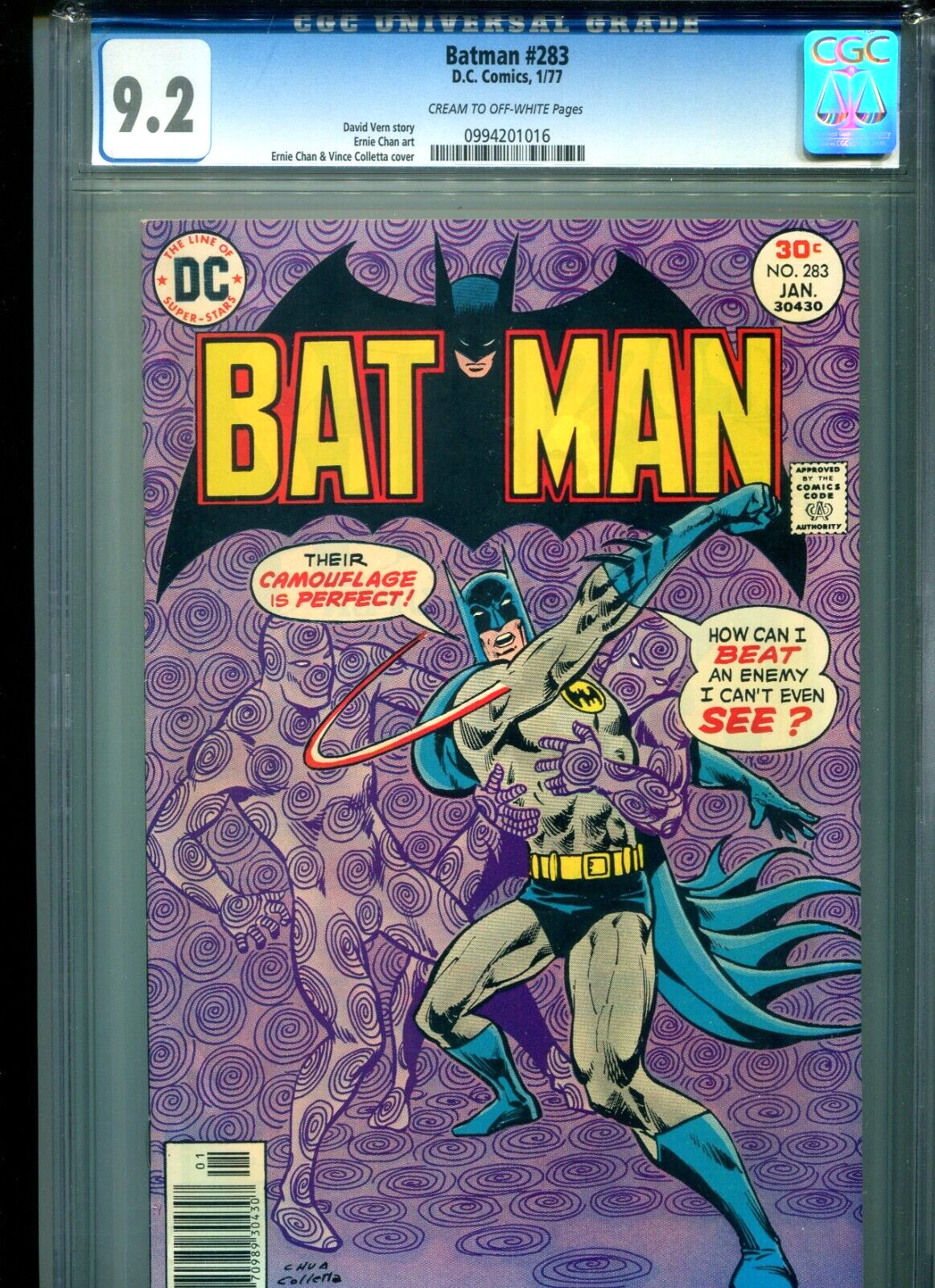 Batman #283 CGC 9.2 (1977) First 1st & Only Appearance of Omega & Lucas Nagy