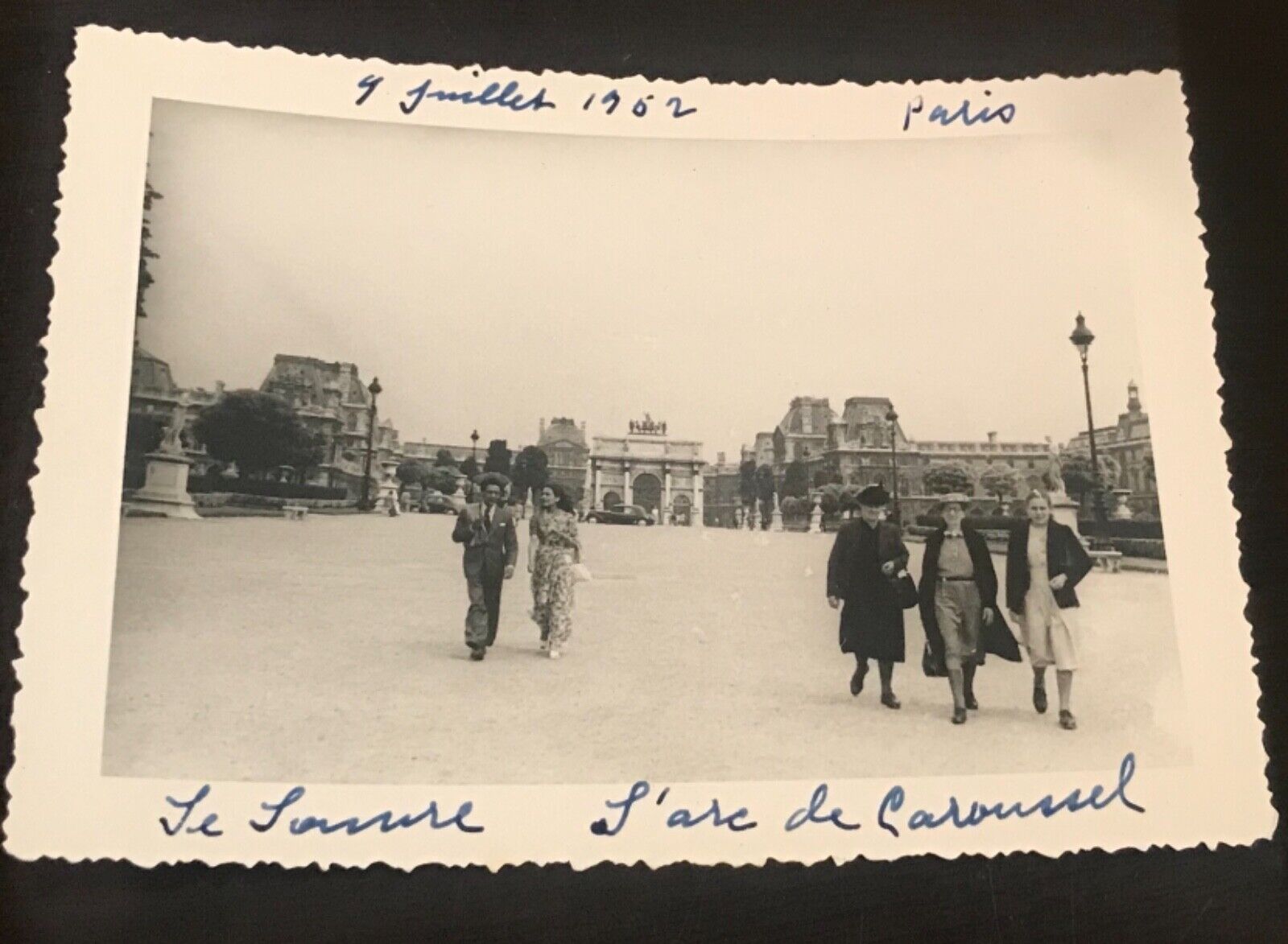 Vintage Photo 1952 Paris France the Louvre & Arc de Triomphe du Carrousel VGC