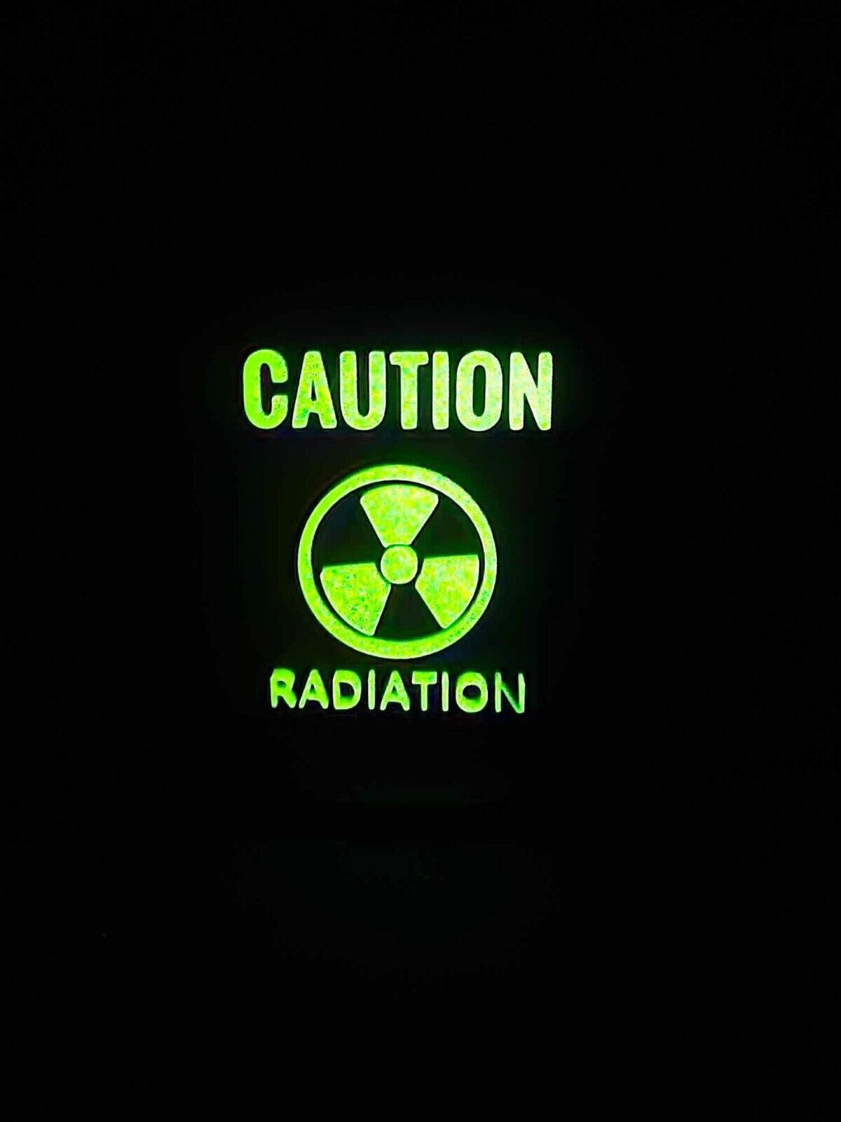 Uranium Sign Glows Under uV Reactive Radiation Sign 3D Printed