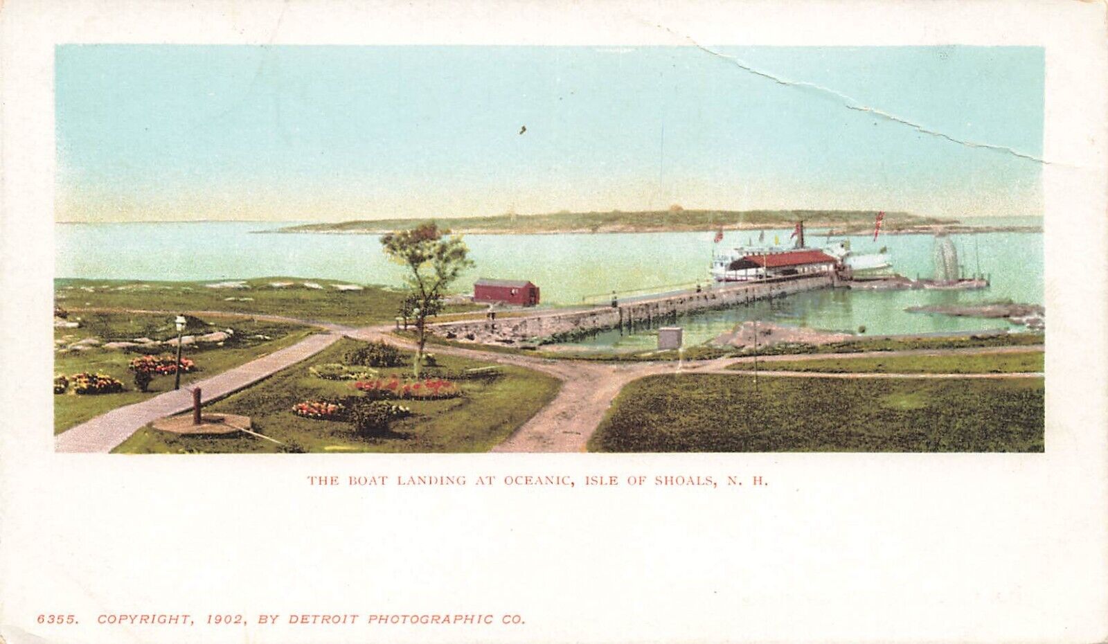 Isle of Shoals New Hampshire Boat Landing Oceanic Detroit Publish  Postcard LP08