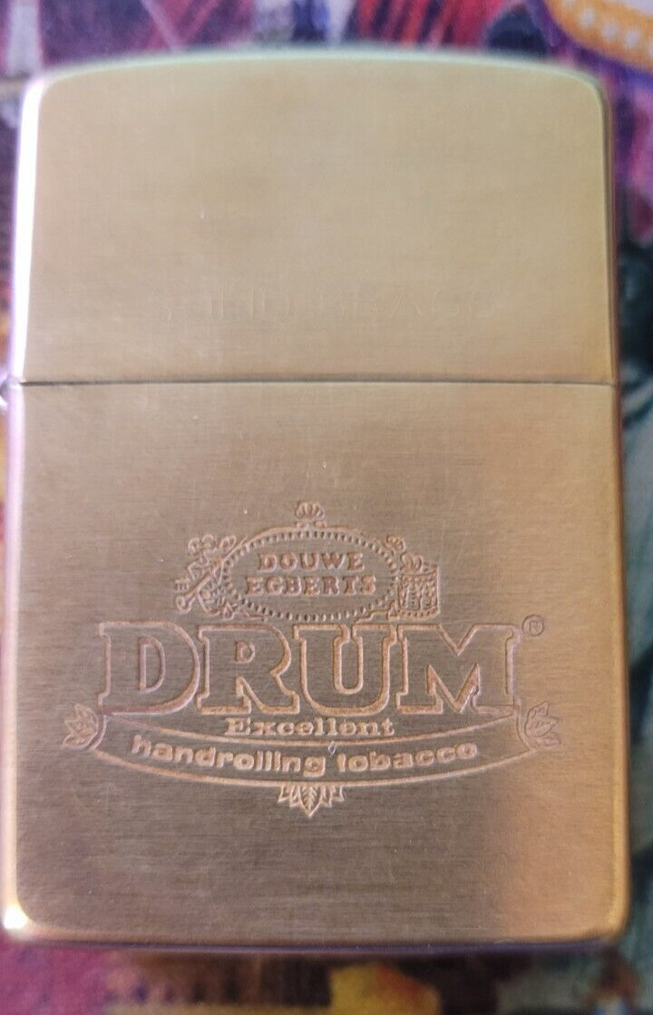 1996 Solid Brass Drum Hand rolling smoking tobacco Zippo