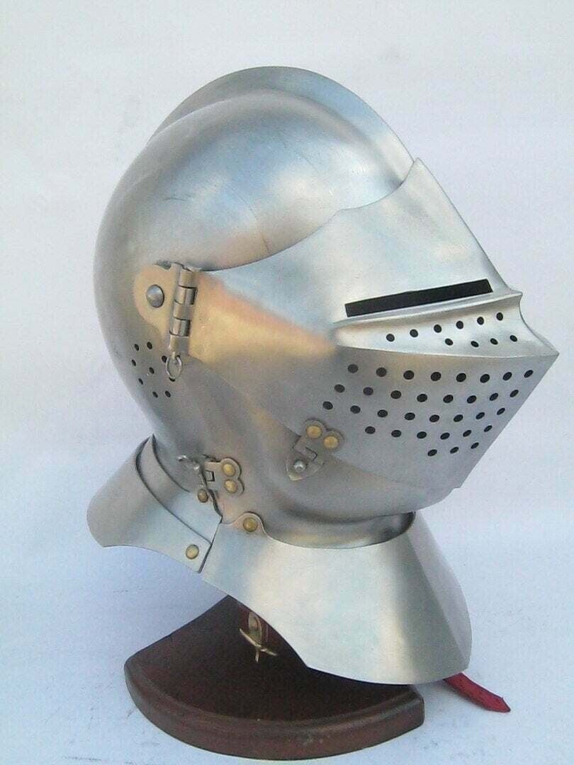 Medieval Armor Custom SCA HMB 14 Gauge Steel Medieval Combat Armor Helmet