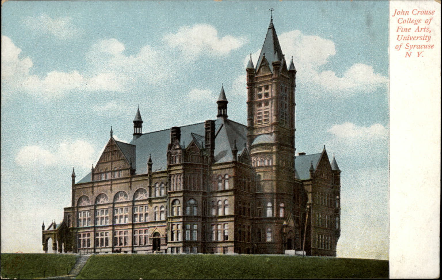 John Crouse Fine Arts College University of Syracuse NY ~ c1905 UDB postcard
