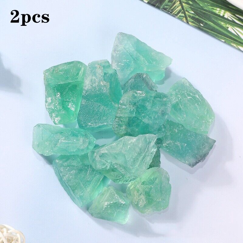 2pcs Green/Purple Fluorite Natural Stones, Aromatherapy Stones Diffuser Stones