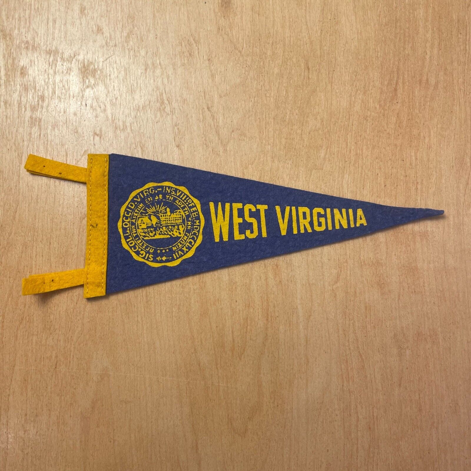Vintage 1950s University of West Virginia 5x9 Felt Pennant Flag