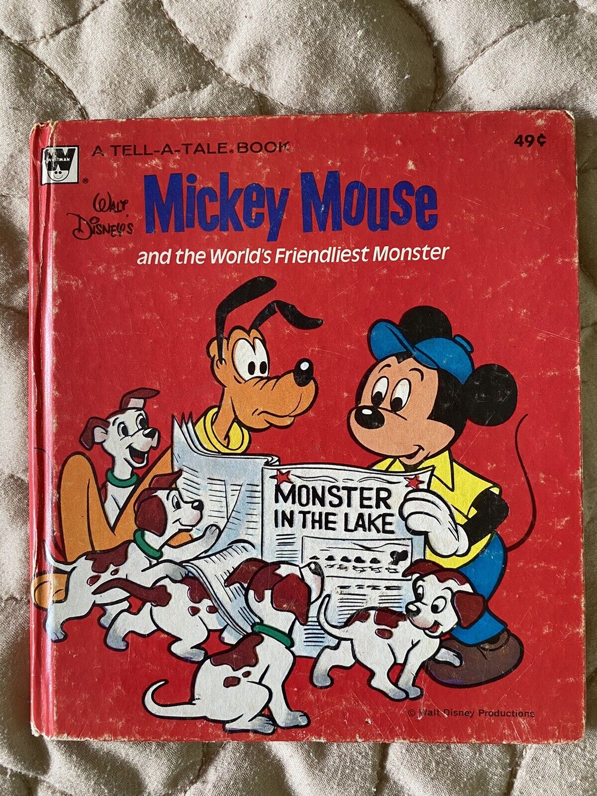 Mickey Mouse World\'s Friendliest Monster Whitman Tell A Tale Book Vintage 1976