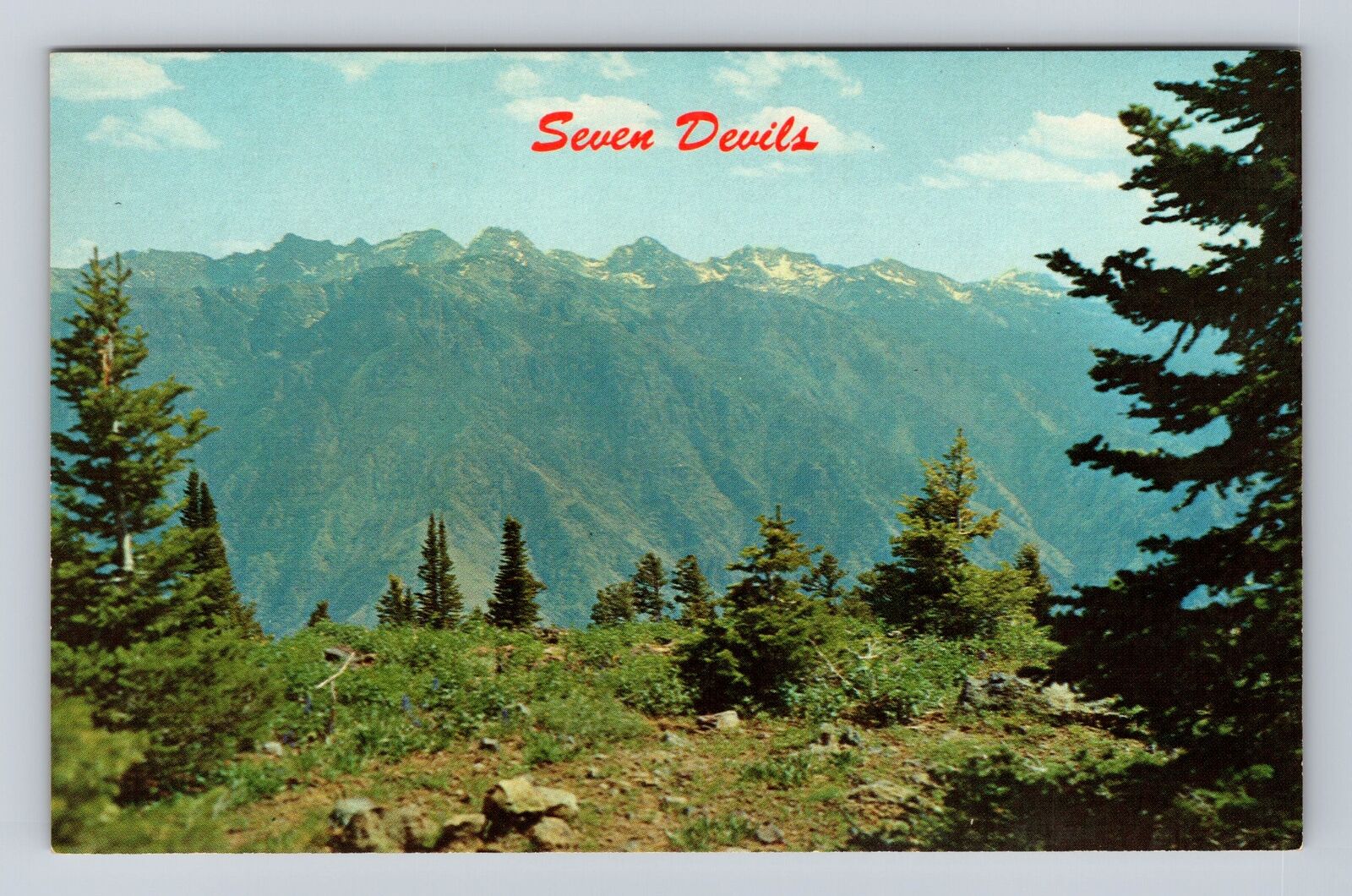 ID- Idaho, The Seven Devils, Antique, Vintage Souvenir Postcard