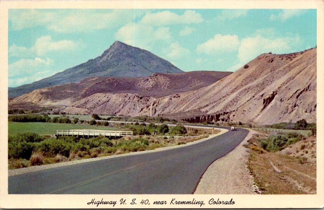 Kremmling CO Colorado Highway U S 40 Rabbit Ear Pass Vintage Postcard