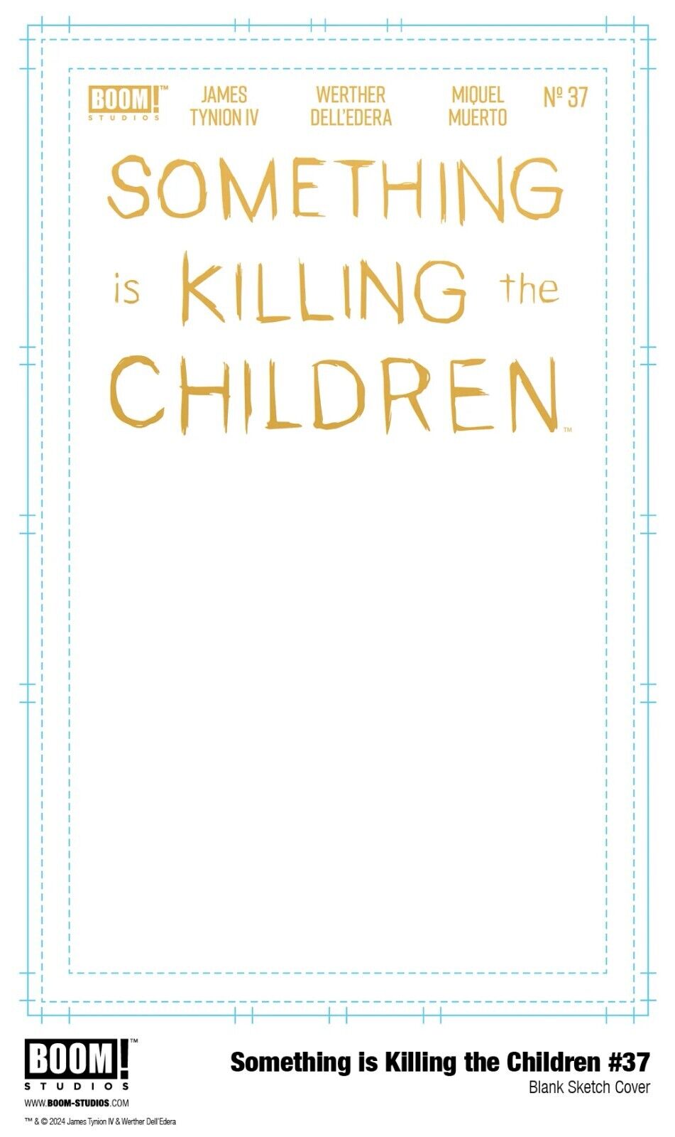 NEW SDCC 2024 LIMITED Something Is Killing The Children #37 GOLD BLANK SKETCH 