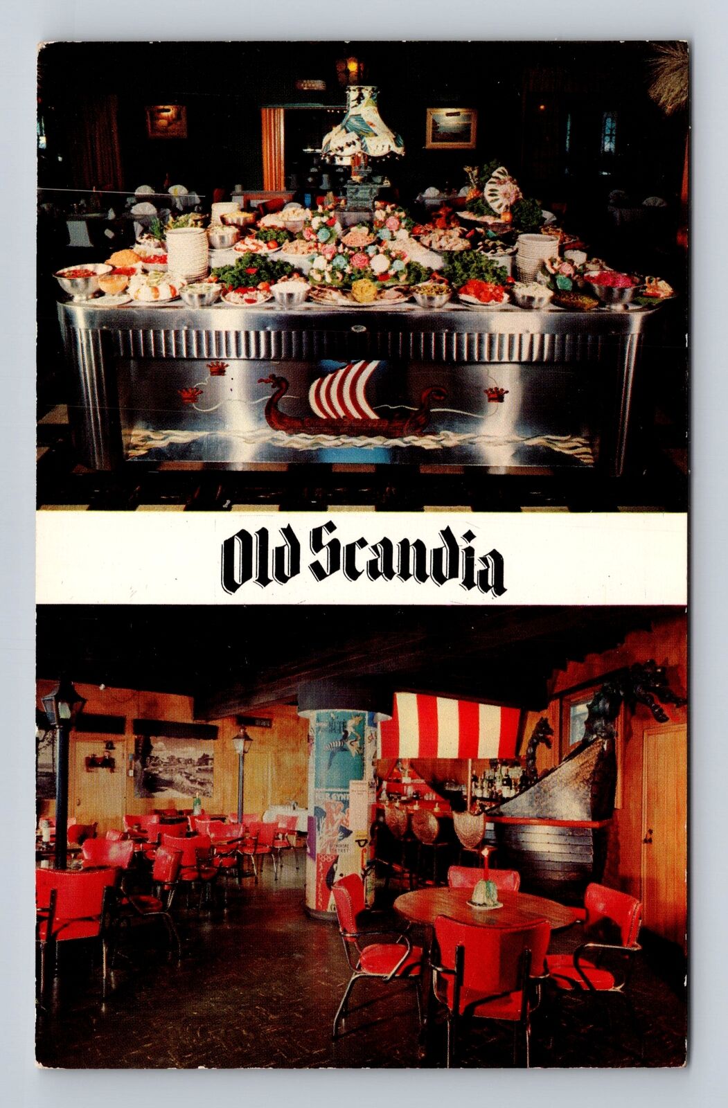 Opa-Locka FL-Florida, Old Scandia Scandinavian Smorgasbord Vintage Postcard