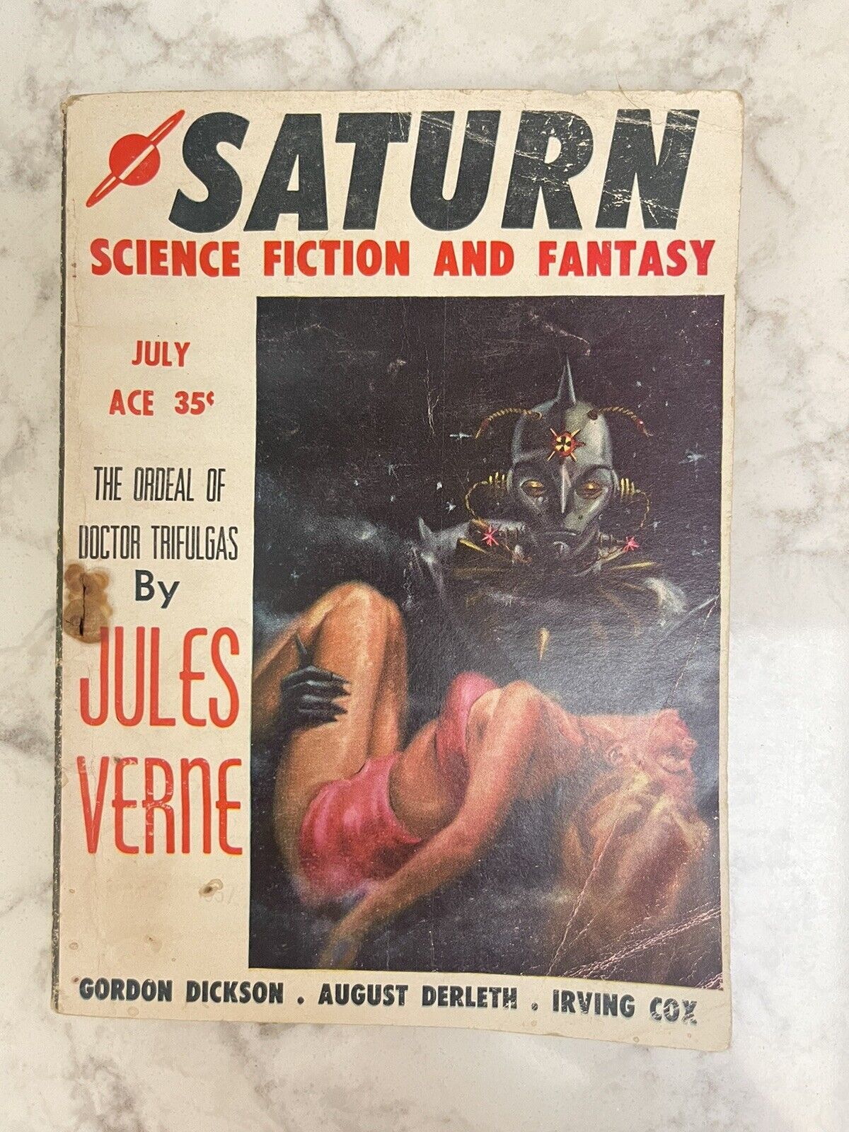 Saturn. Science Fiction And Fantasy The Ordeal… By Jules Verne July 1957