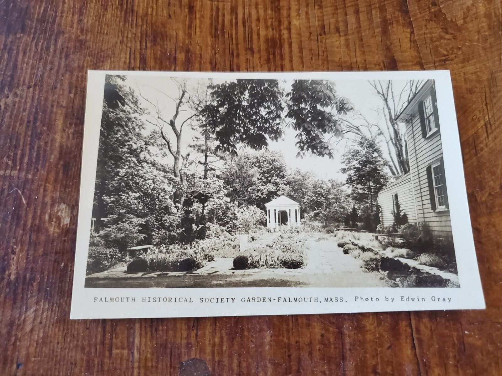 Vintage RPPC Postcard Photo Falmouth Historical Society Garden Edwin Gray Bx1-6