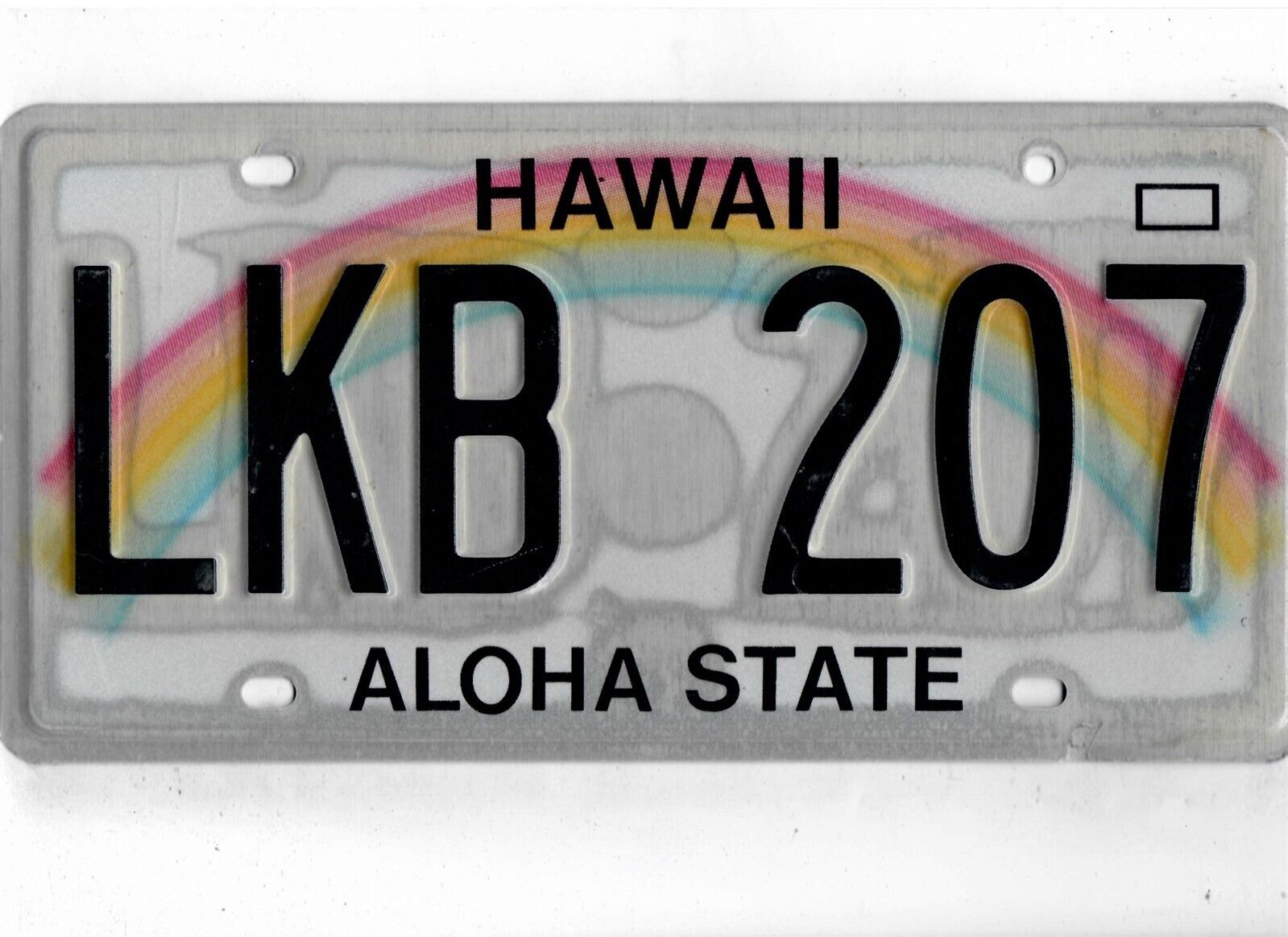 HAWAII passenger license plate \