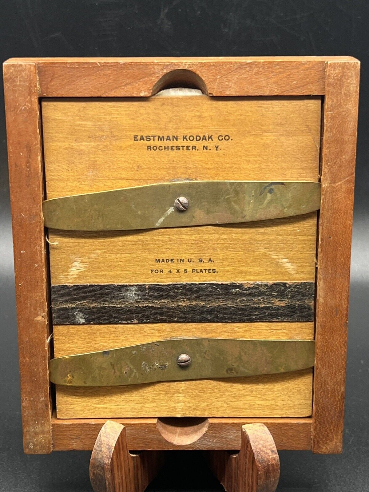 Vintage Eastman Kodak Wood Print Frame Negative Plate Photo Frame