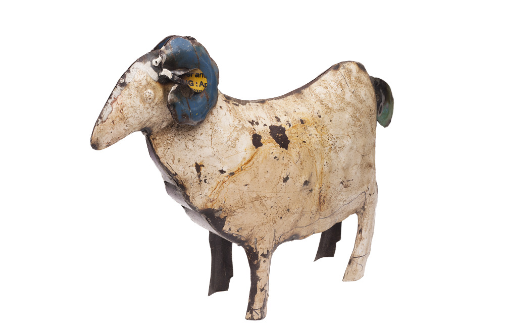 De Kulture Handcrafted Recycled Iron Sheep