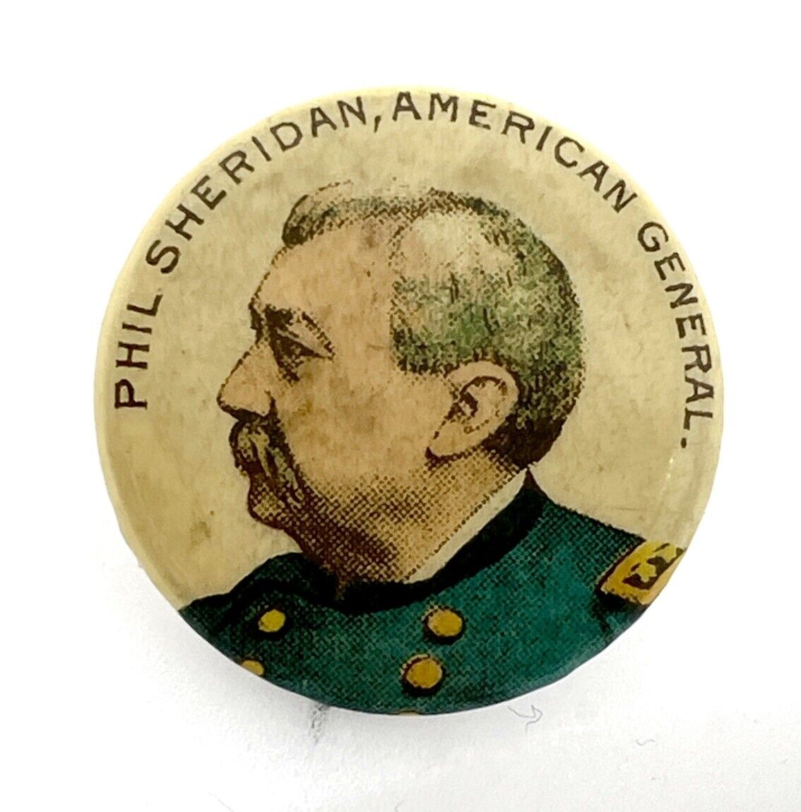 1890\'s Phil Sheridan American General American Pepsin Whitehead And Hoag Pinback