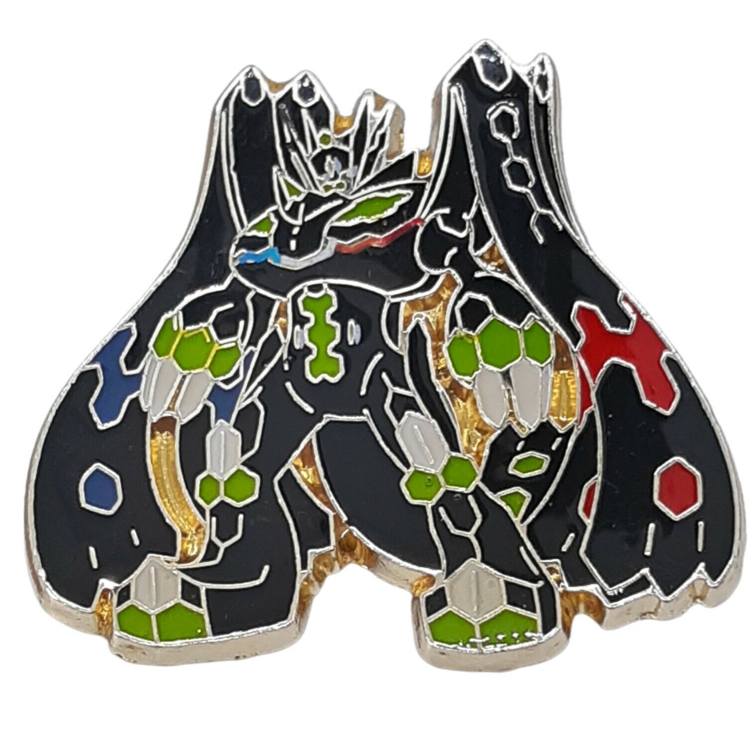 2016 Official Pokemon Collector\'s Pinback Zygarde Complete Form Gold Tone Black
