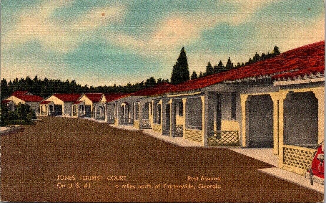Postcard. Jones Tourist Court, U.S. 41, Near Cartersville, Georgia. AH.