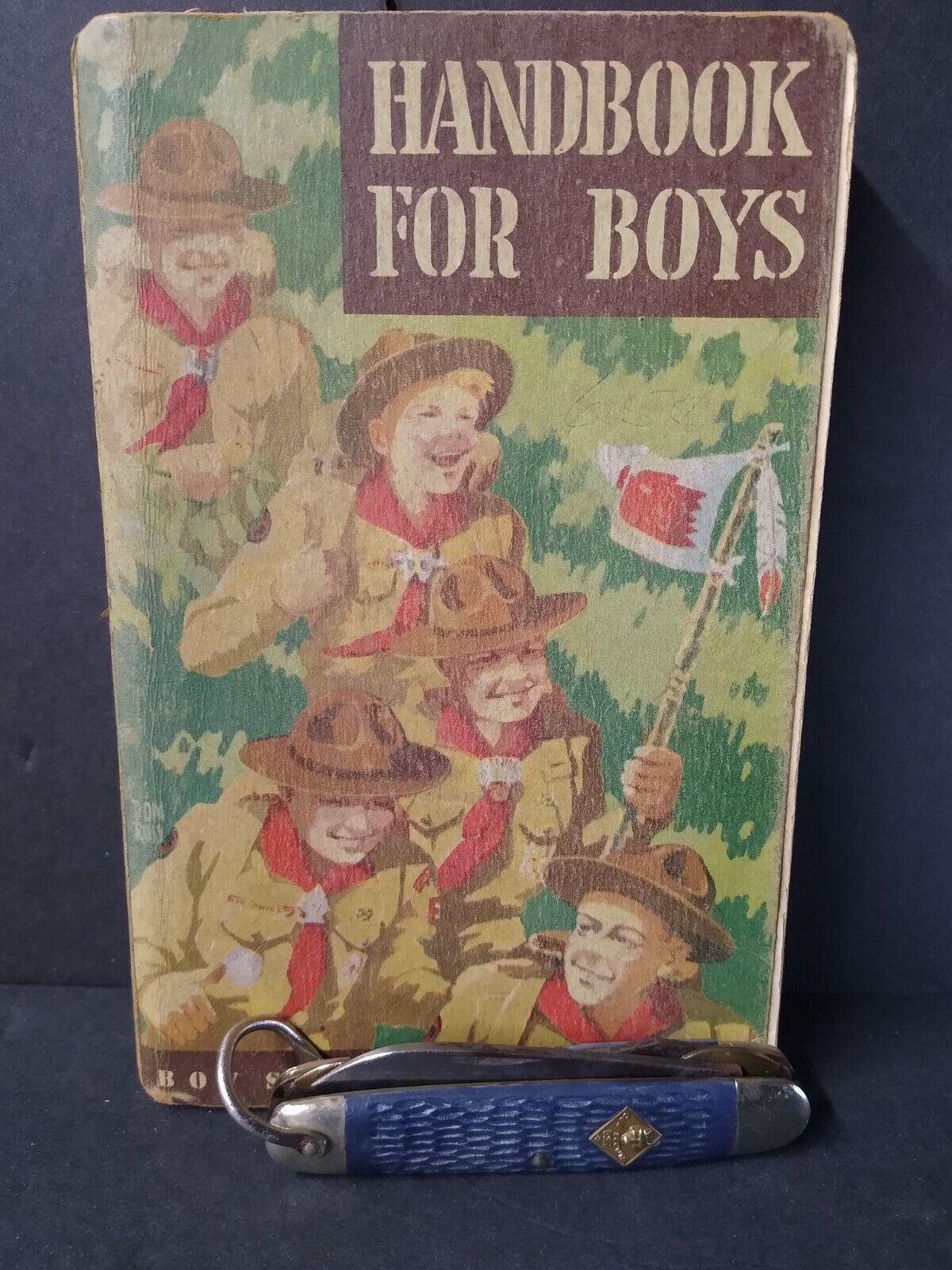 Vintage Boys Scout Handbook  5th Edition 2nd Print / W Vintage Boy Scout Knife