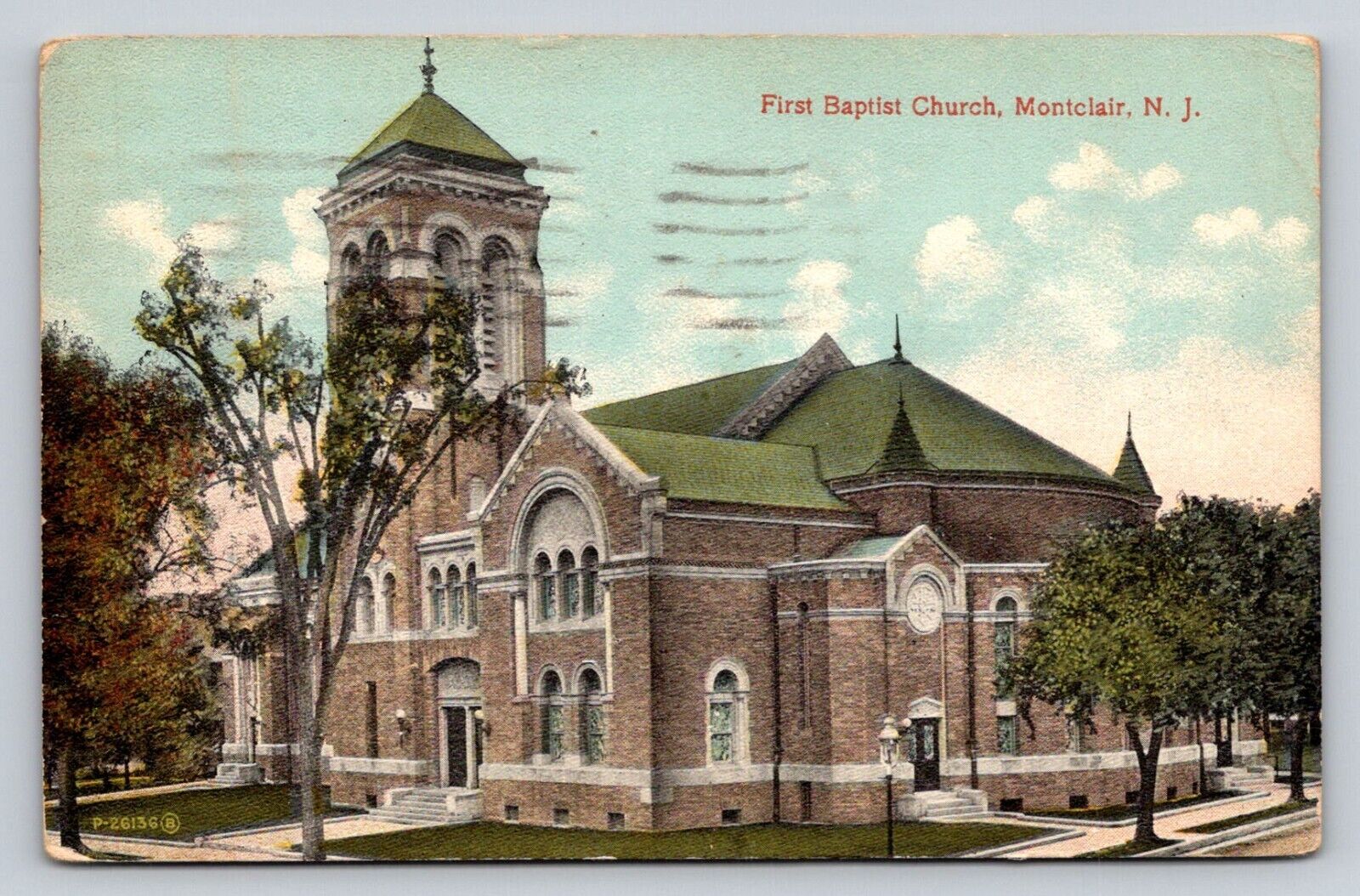 c1910s First Baptist Church Montclair  New Jersey P704