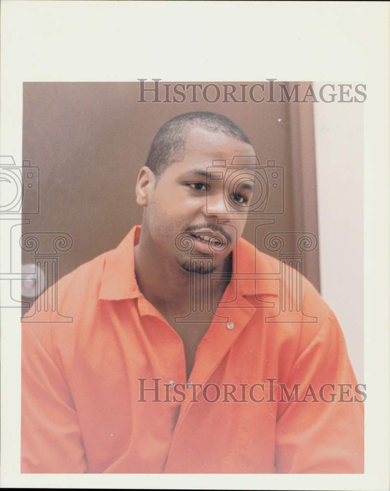 1992 Press Photo Trent Hill, former football player, at Harris County Prison.